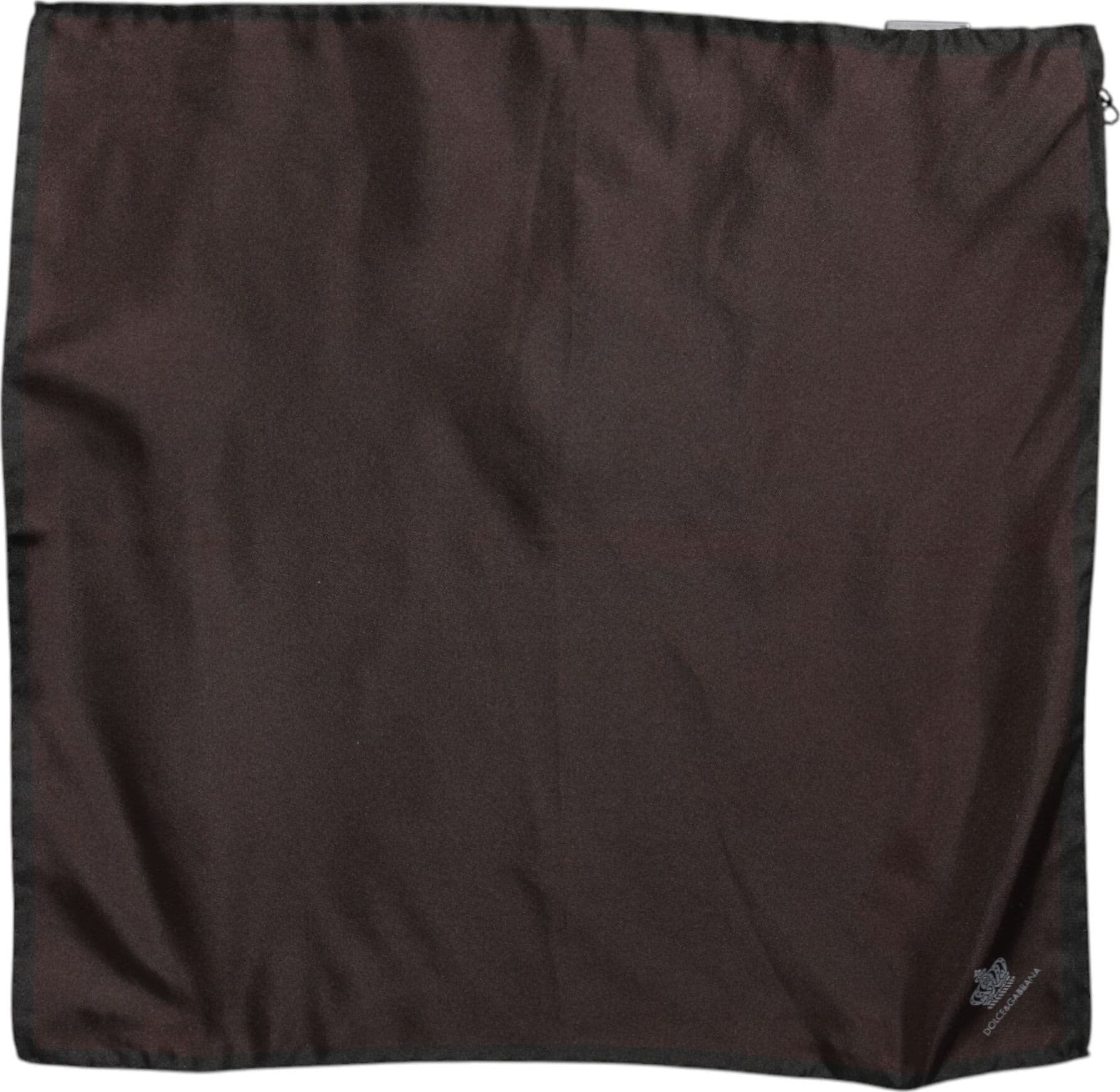 Brown DG Crown Silk Square Men Foulard Scarf
