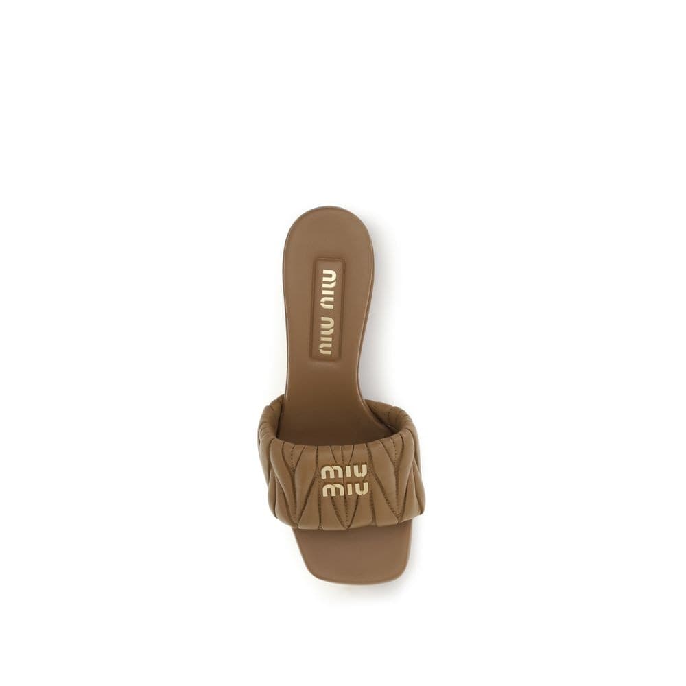 Beige Lamb Ovis Aries Aries Platform Sandals - 4