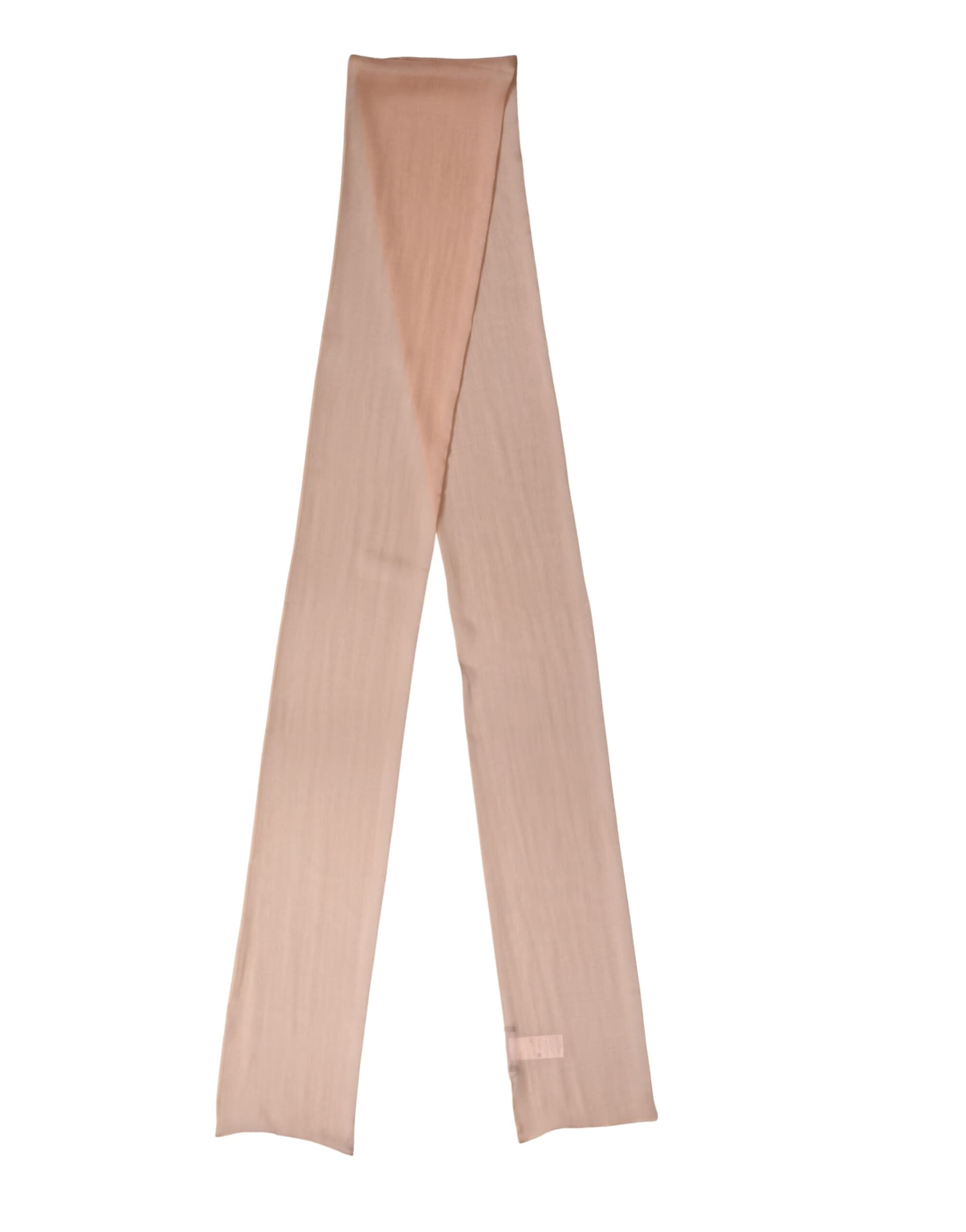 Light Pink Silk Sash Wrap Foulard 291cm x 19cm  Scarf - 2
