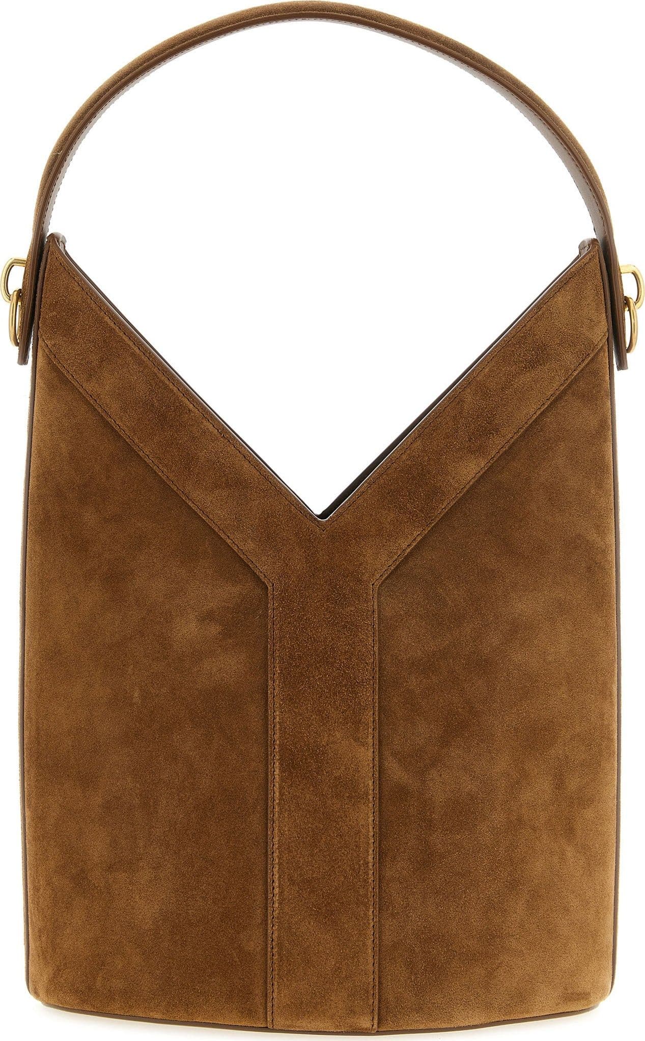 Brown Calfskin Shoulder Bag
