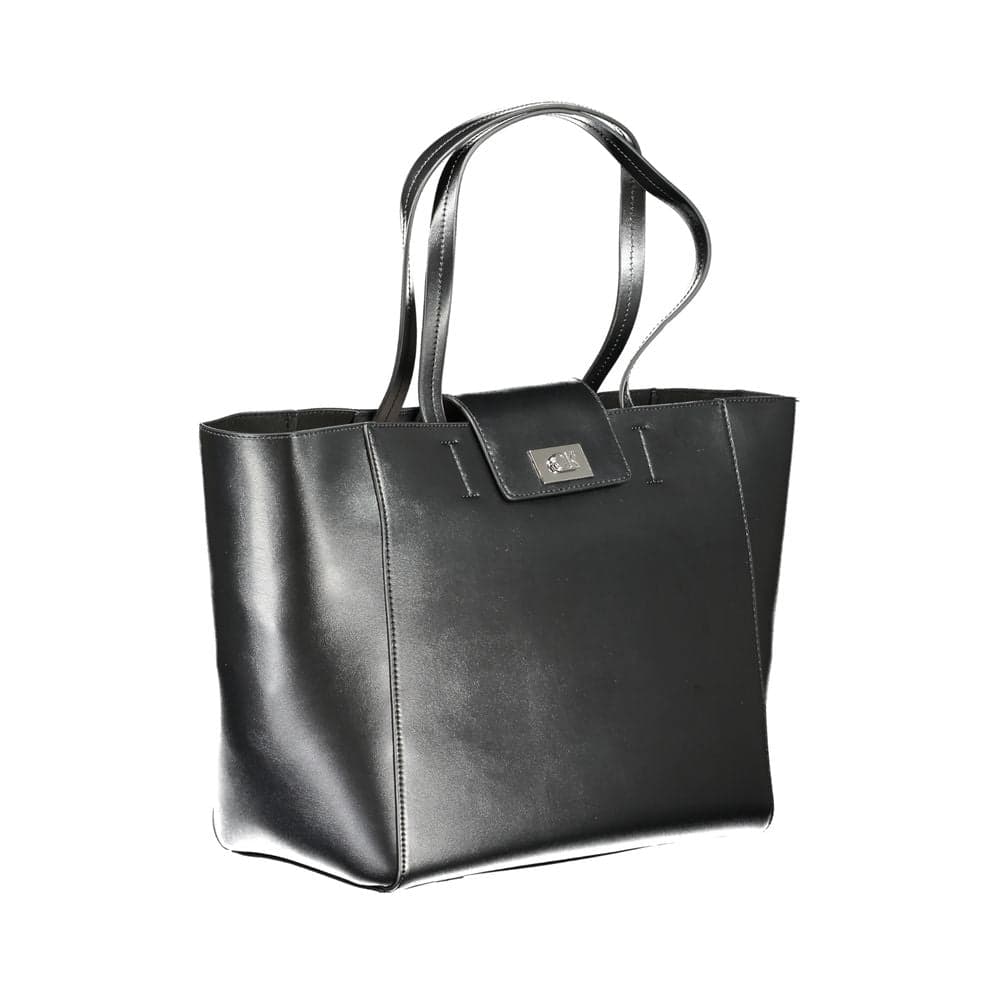 Black Recycled Polyester Women Handbag - 3
