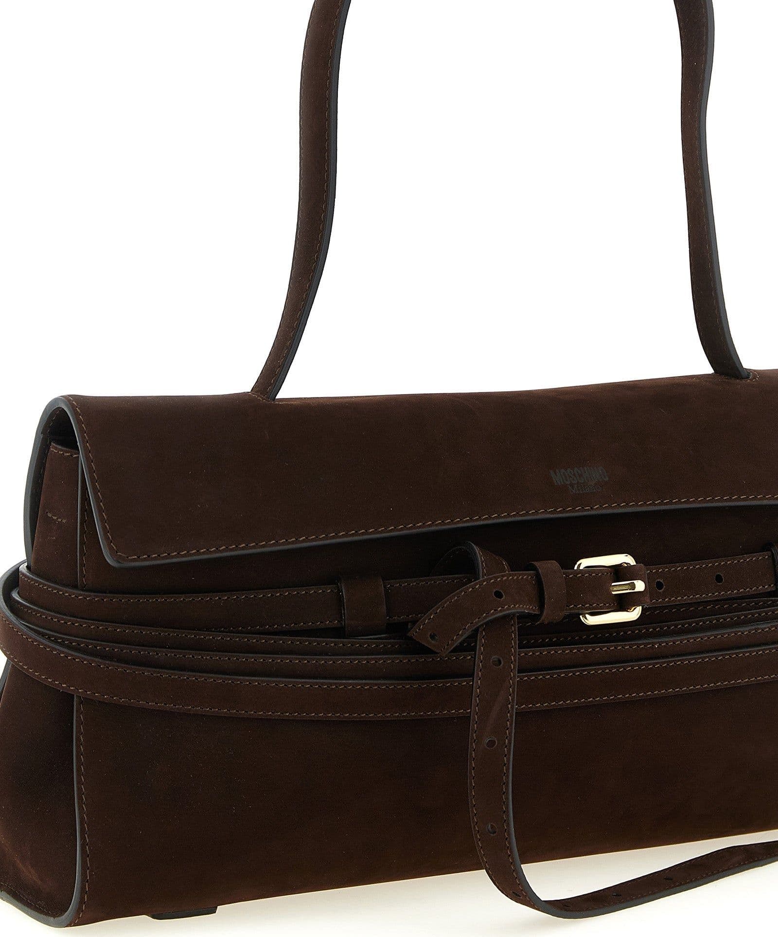 Brown Calfskin Shoulder Bag - 3