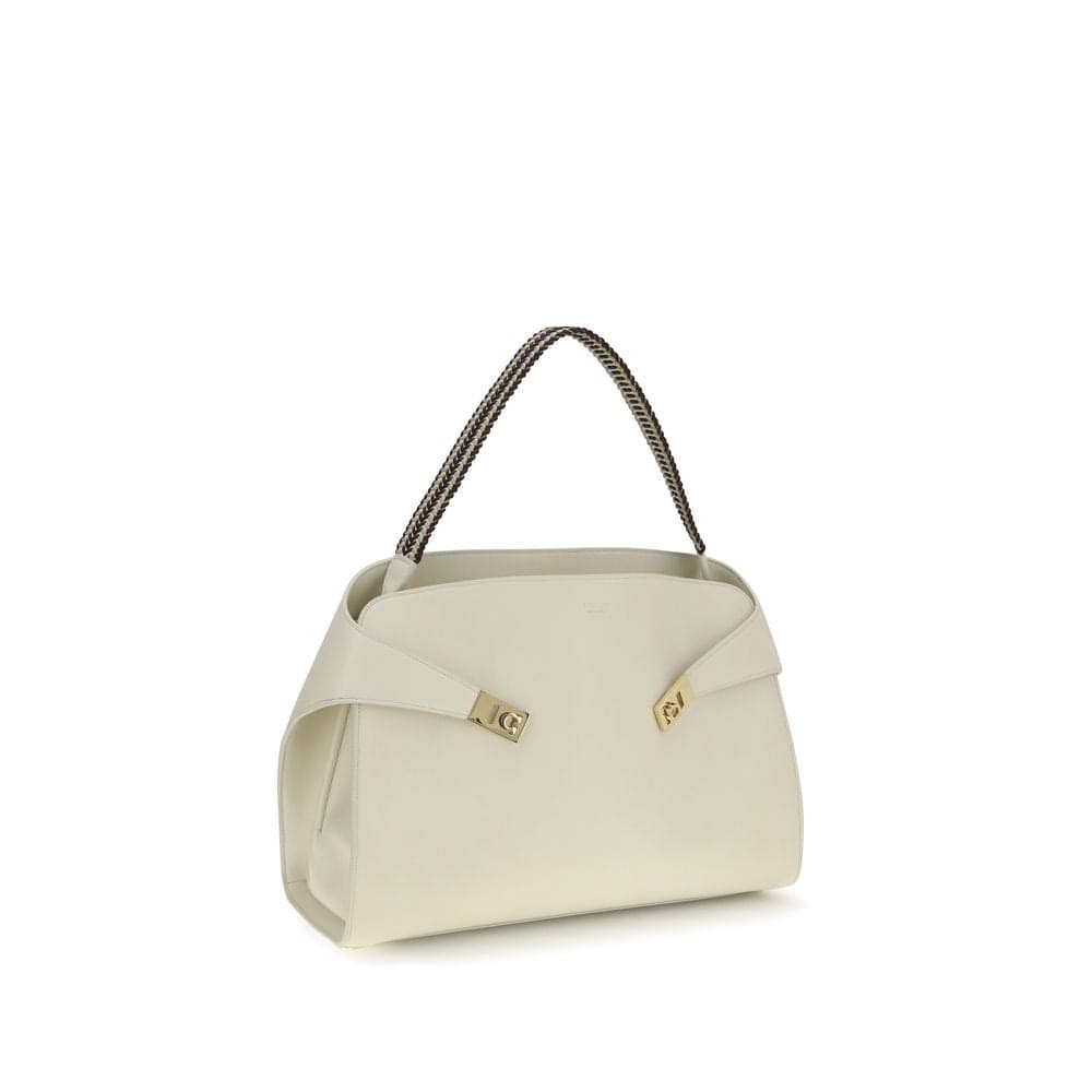 Beige Calf Leather Bos Taurus Shoulder Bag - 2