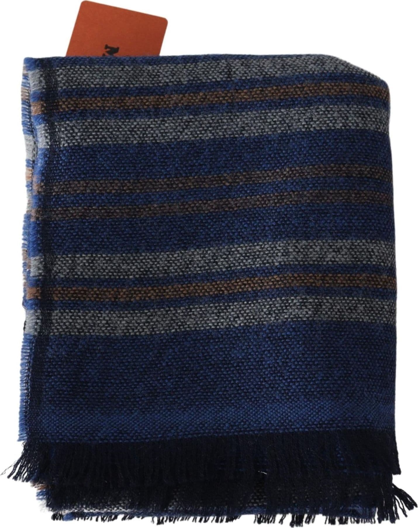 Multicolor Wool Striped Unisex Neck Wrap Shawl - 3
