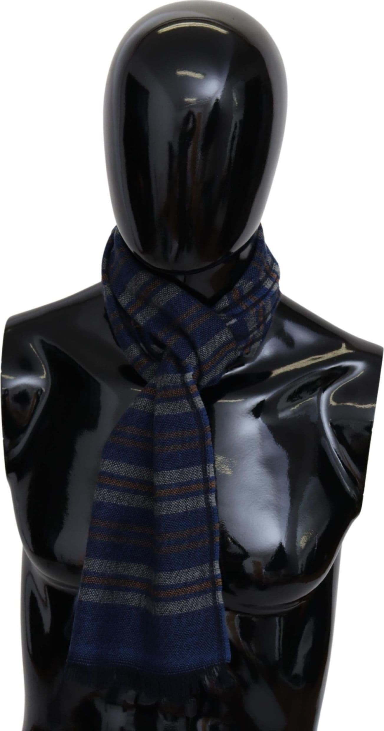 Multicolor Wool Striped Unisex Neck Wrap Shawl - 4