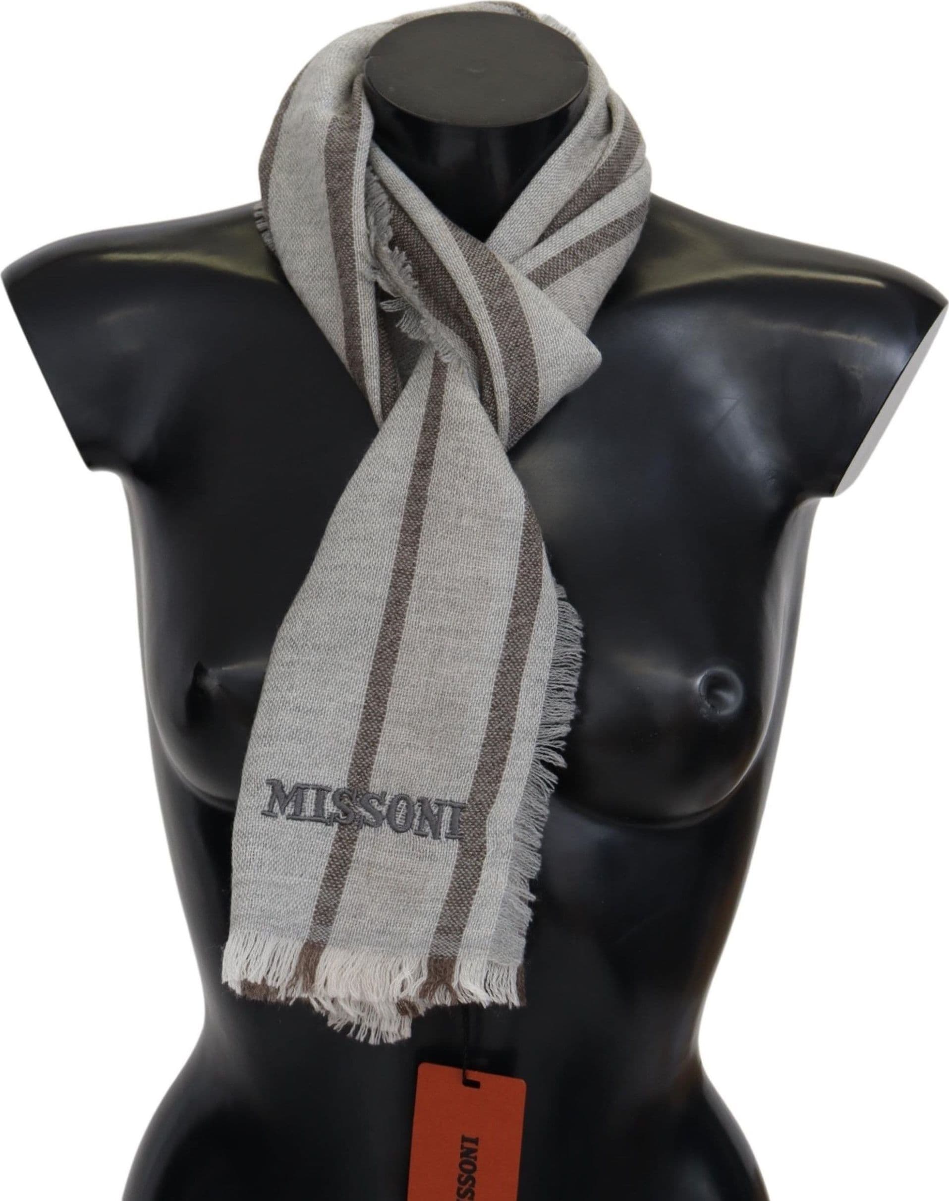 Multicolor Striped Wool Unisex Neck Wrap Scarf - 3