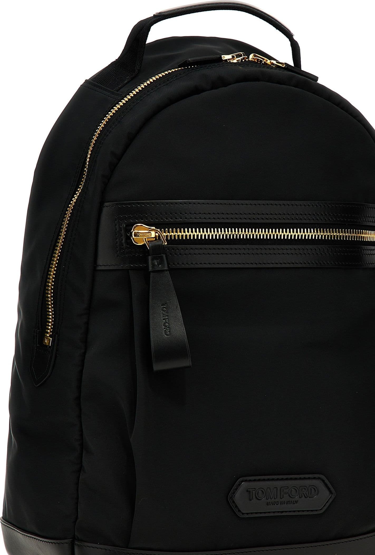 Black Polyester Backpack - 3