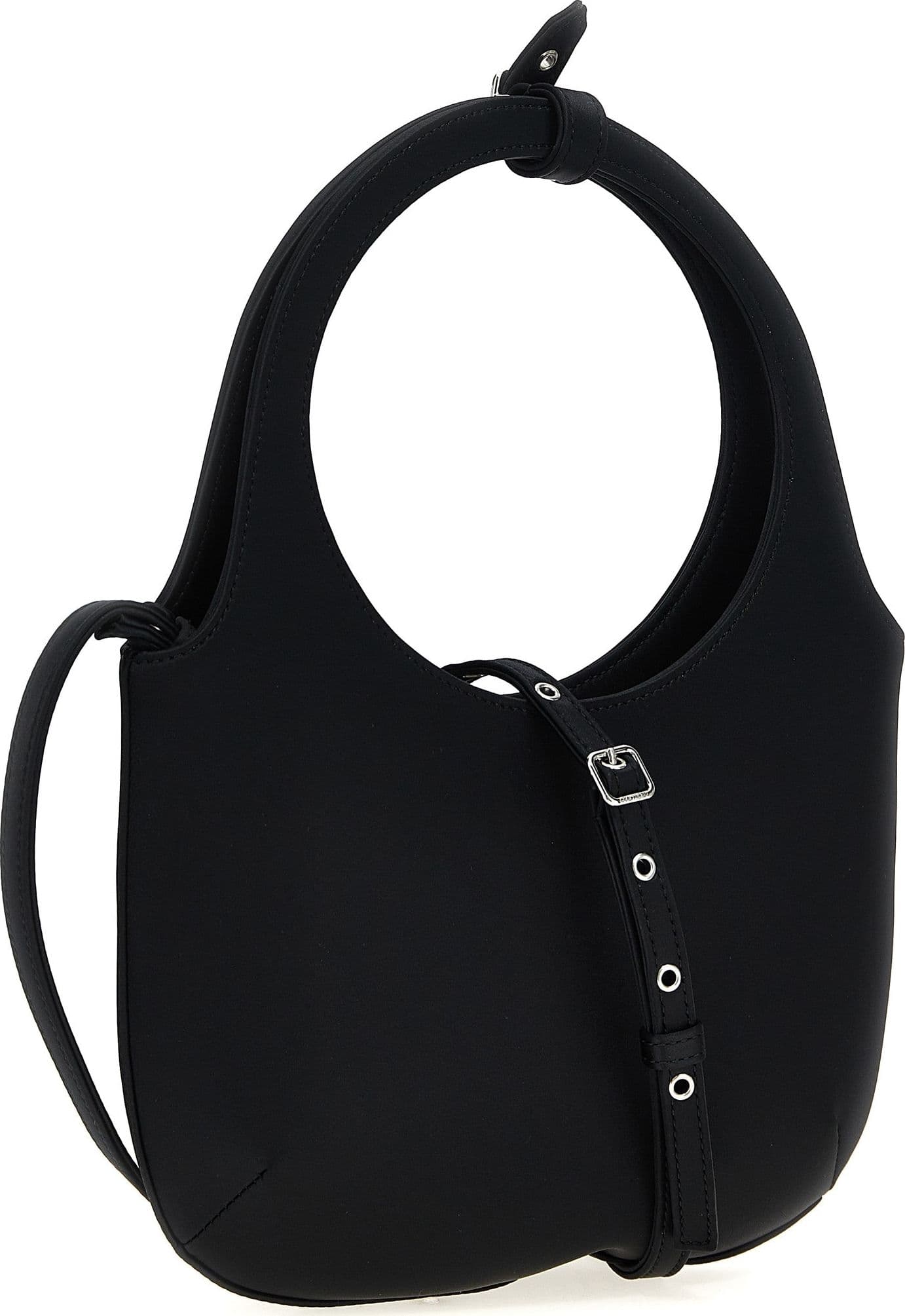 Black Polyester Handbag - 2