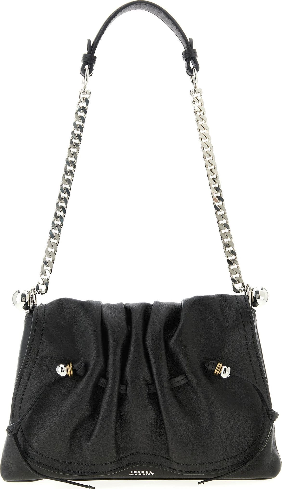 Black Calfskin Shoulder Bag