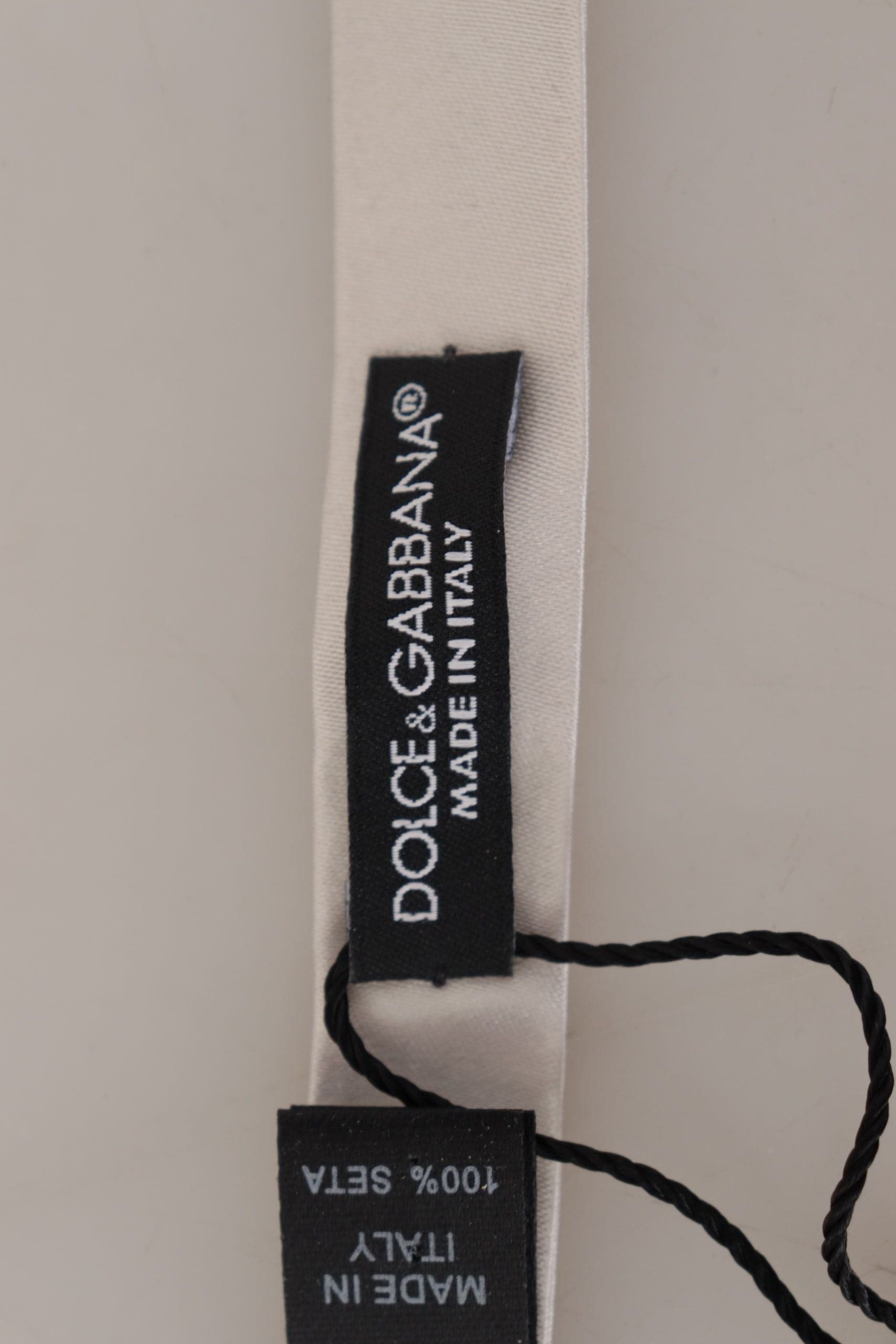 Gray 100% Silk Adjustable Neck Papillon Tie - 4