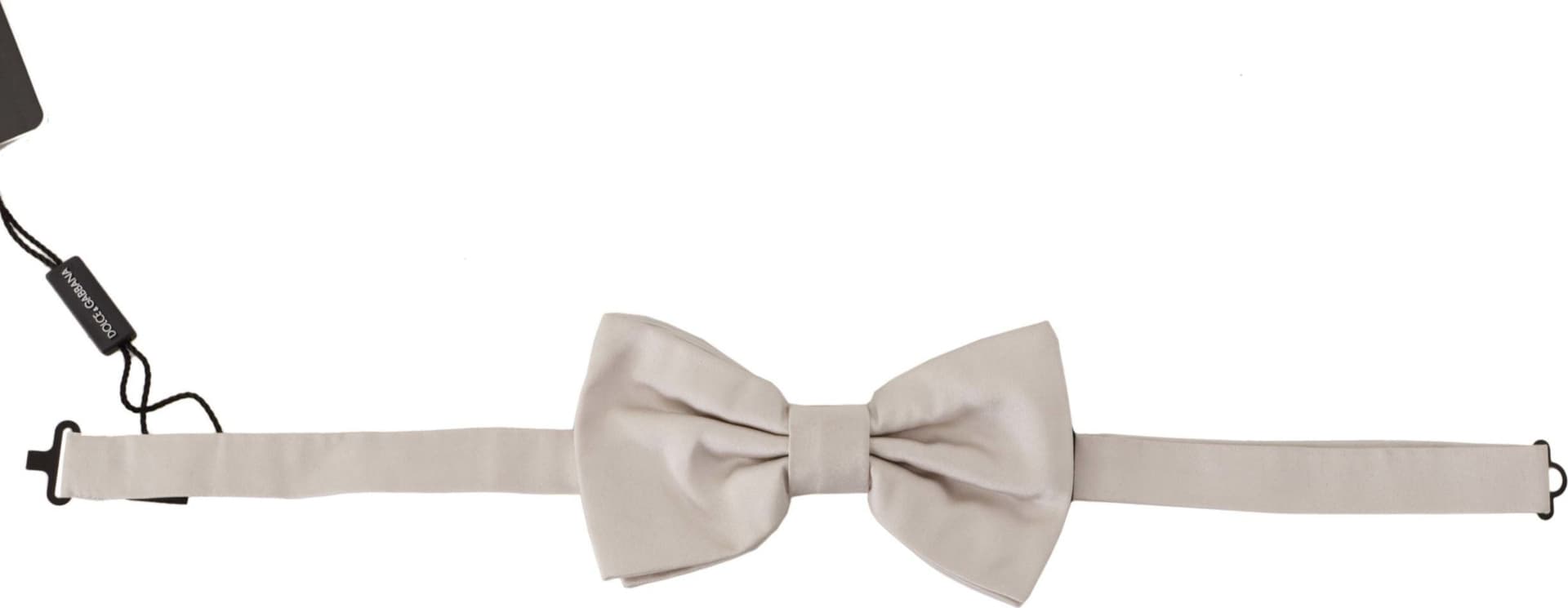 Gray 100% Silk Adjustable Neck Papillon Tie - 6
