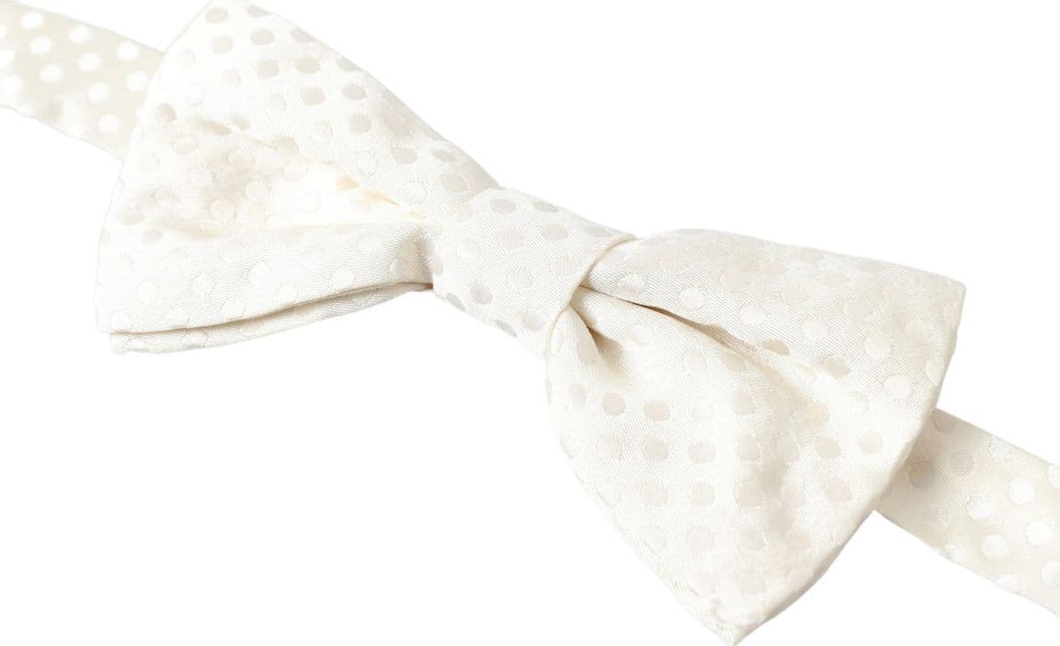 Ivory Fantasy Pattern Adjustable Neck Papillon Bow Tie - 2