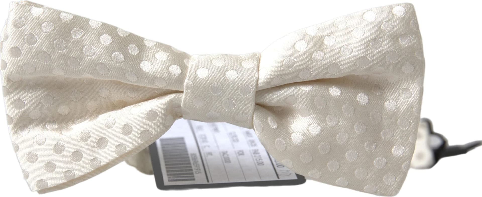 Ivory Fantasy Pattern Adjustable Neck Papillon Bow Tie - 3
