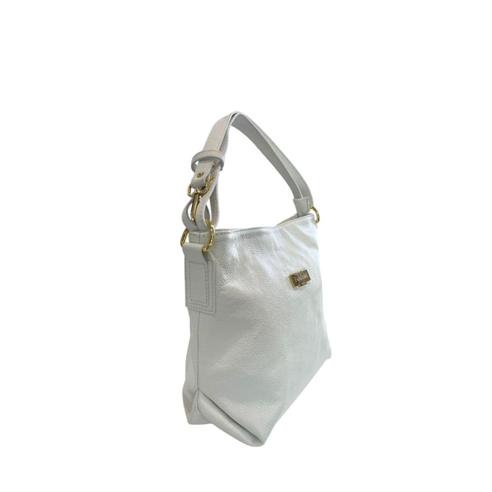 White Cowhide Clutch Bag - 2