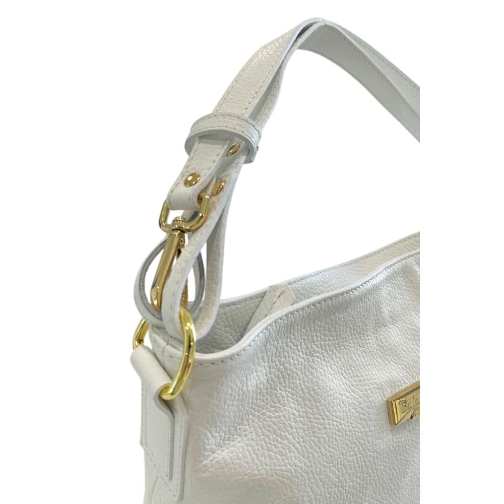 White Cowhide Clutch Bag - 6