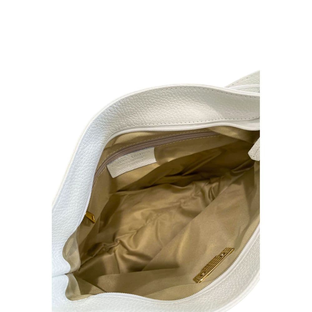 White Cowhide Clutch Bag - 7
