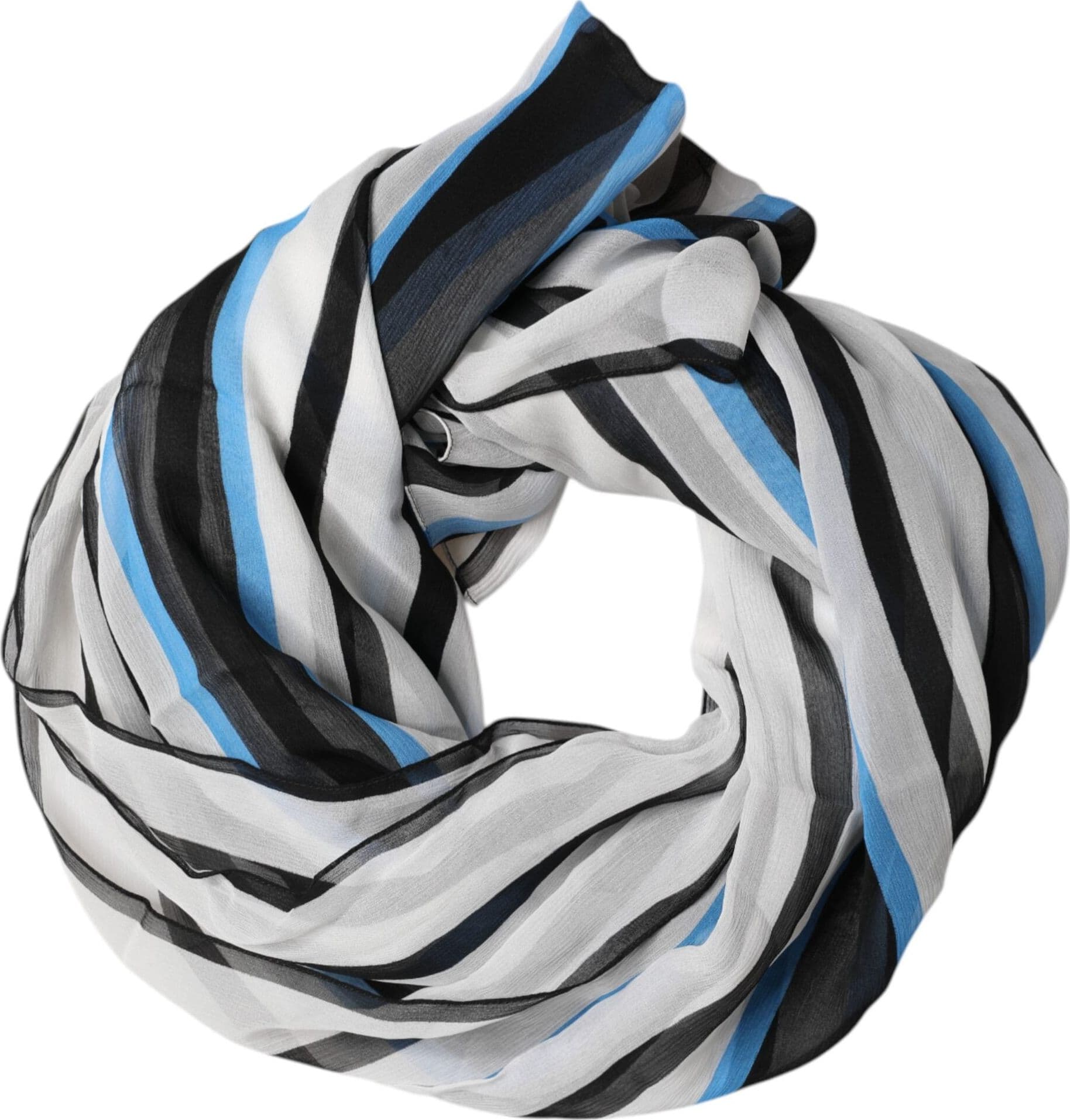Multicolor Striped Neck Warmer Wrap Scarf - 2