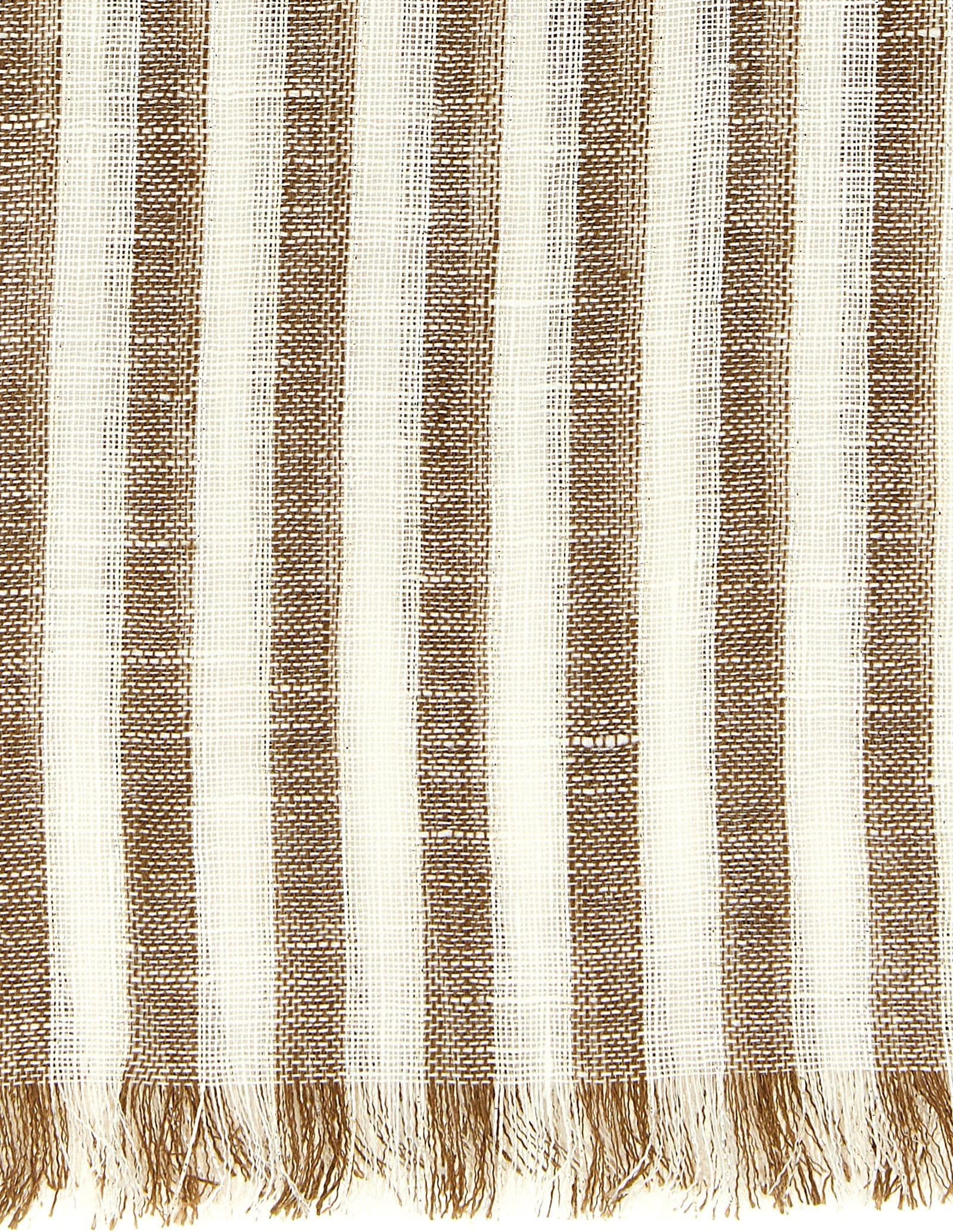 Brown Linen Scarf - 2