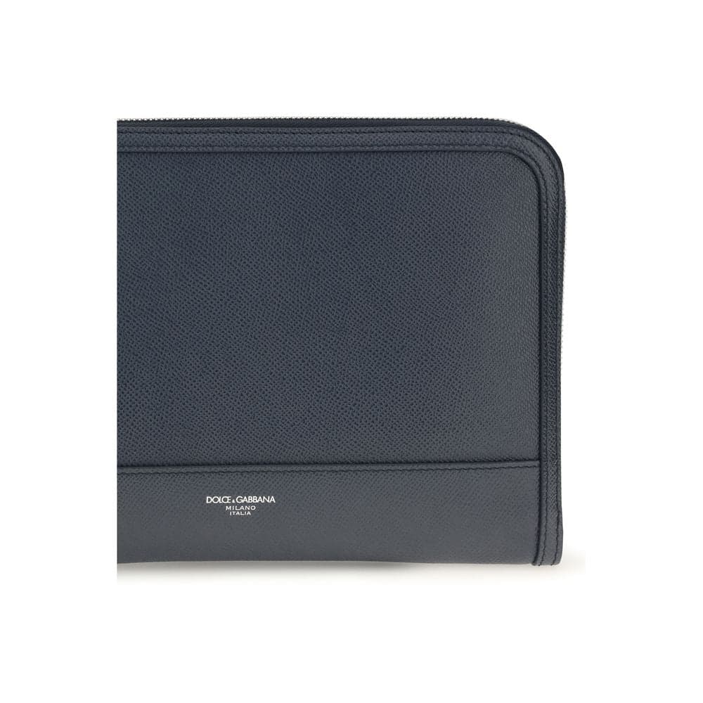 Blue Calf Leather Bos Taurus Clutch Bag - 3