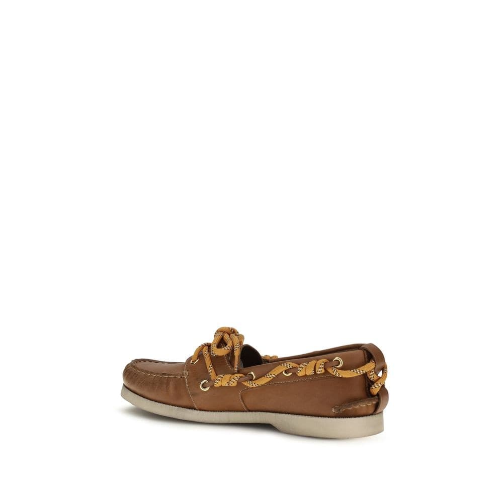 Brown Calf Leather Bos Taurus Slip-On Loafers - 3