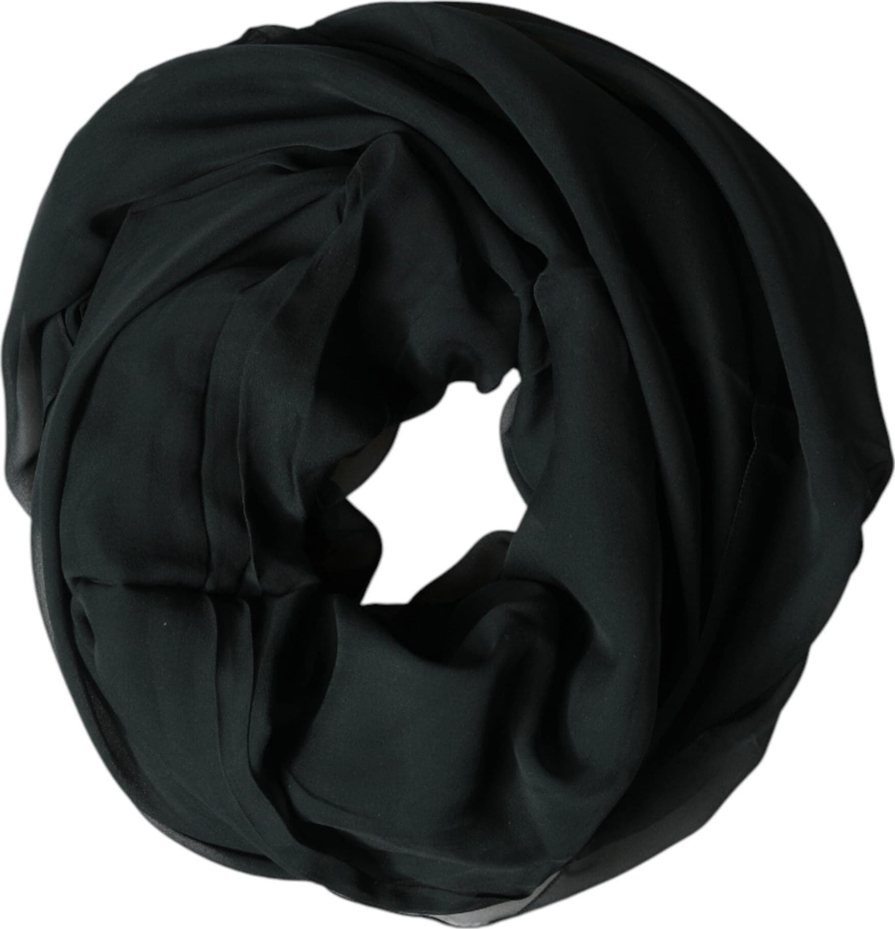 Dark Green Stole Silk Neck Wrap Shawl  Scarf - 5