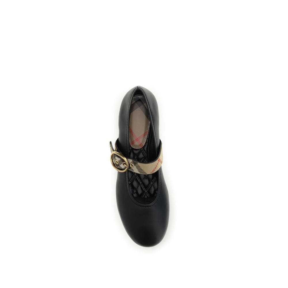 Black Calf Leather Bos Taurus Ballet Flats - 4