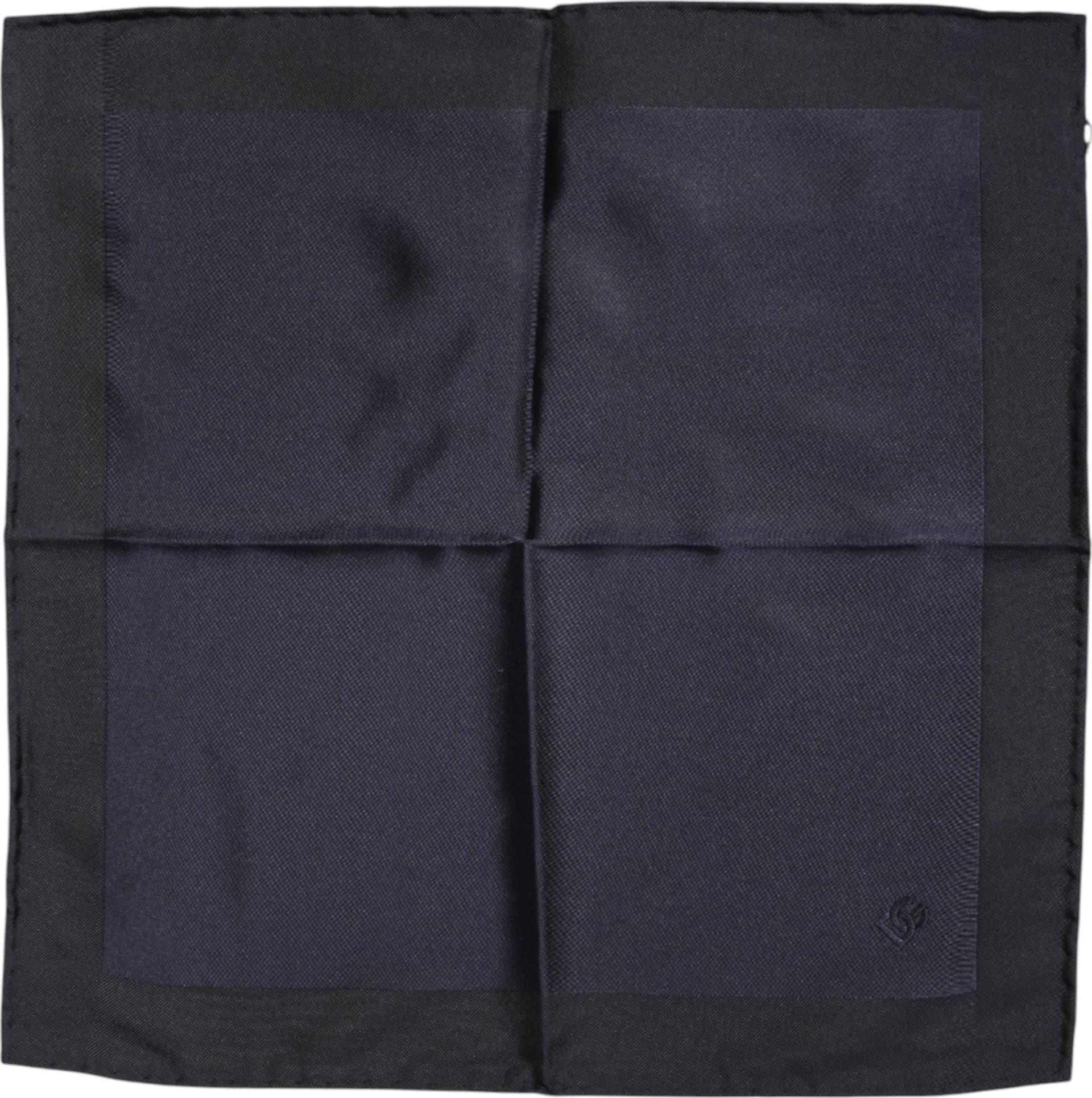 Dark Blue Silk Square Men Foulard Scarf - 3