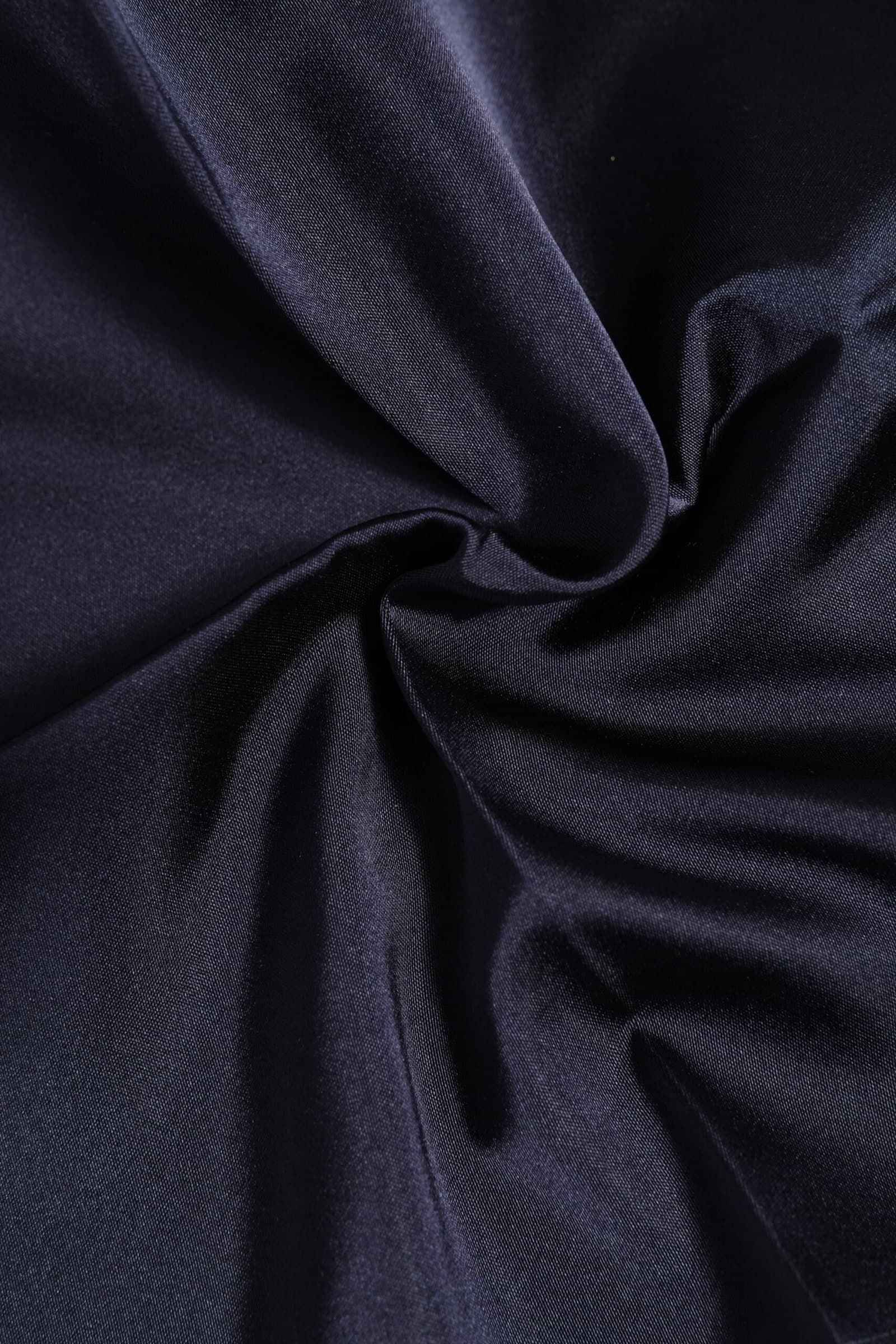 Dark Blue Silk Square Men Foulard Scarf - 5