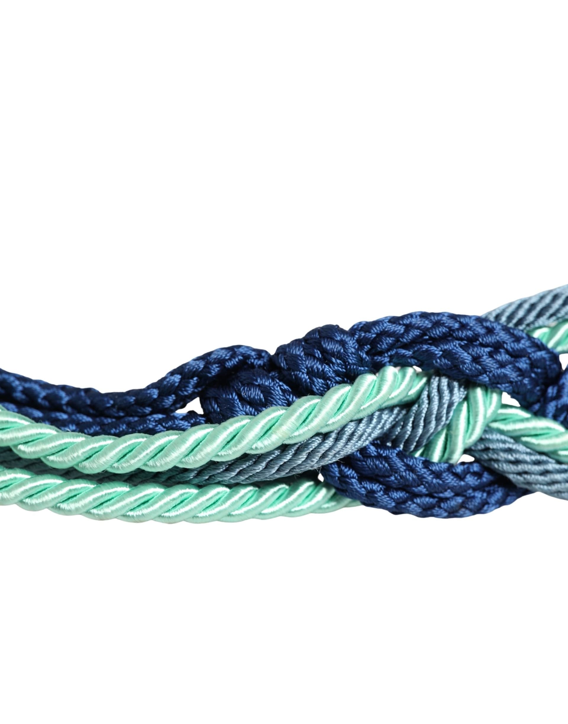 Multicolor Twisted Rope Chain Buckle Waist Belt - 4