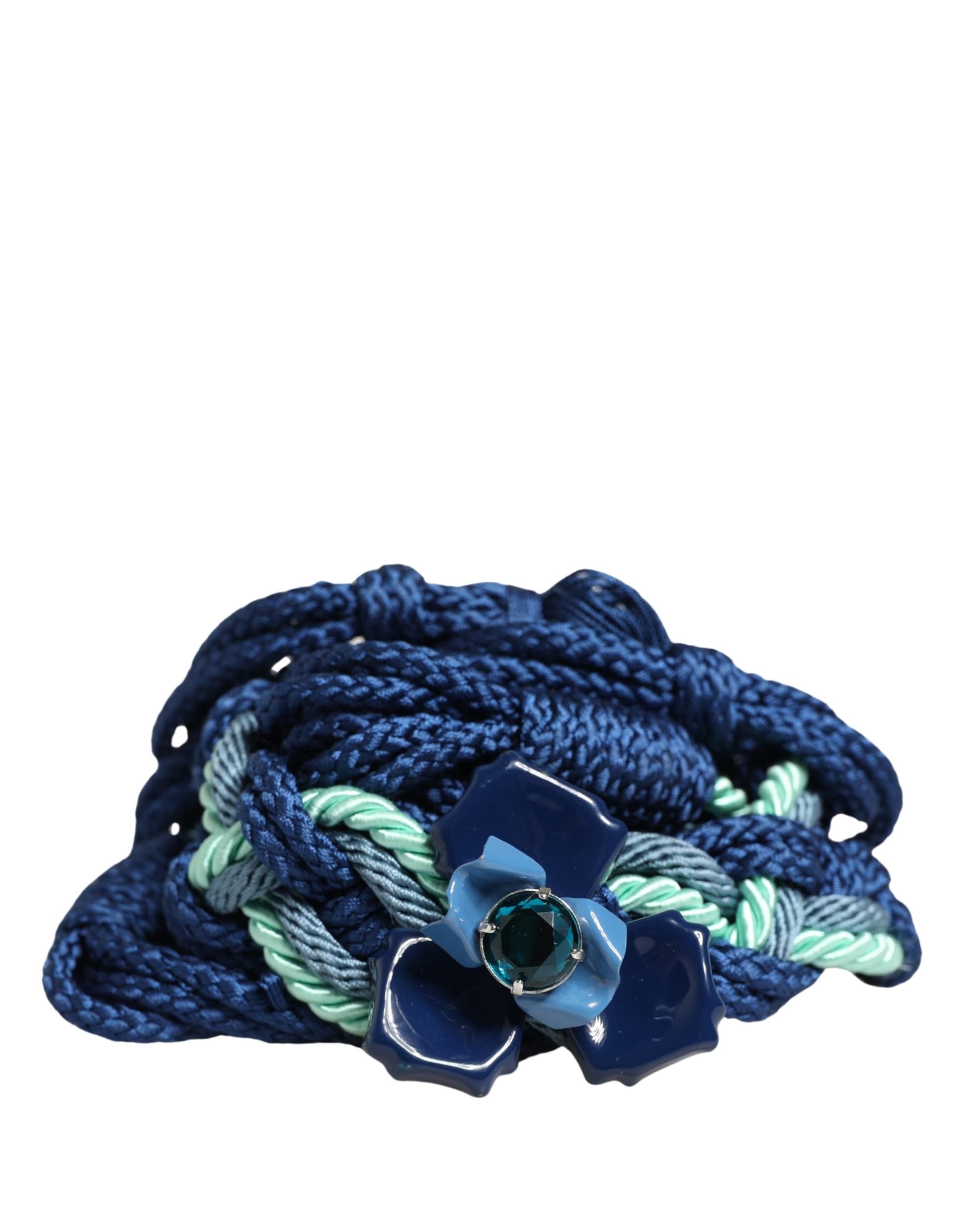 Multicolor Twisted Rope Chain Buckle Waist Belt - 7