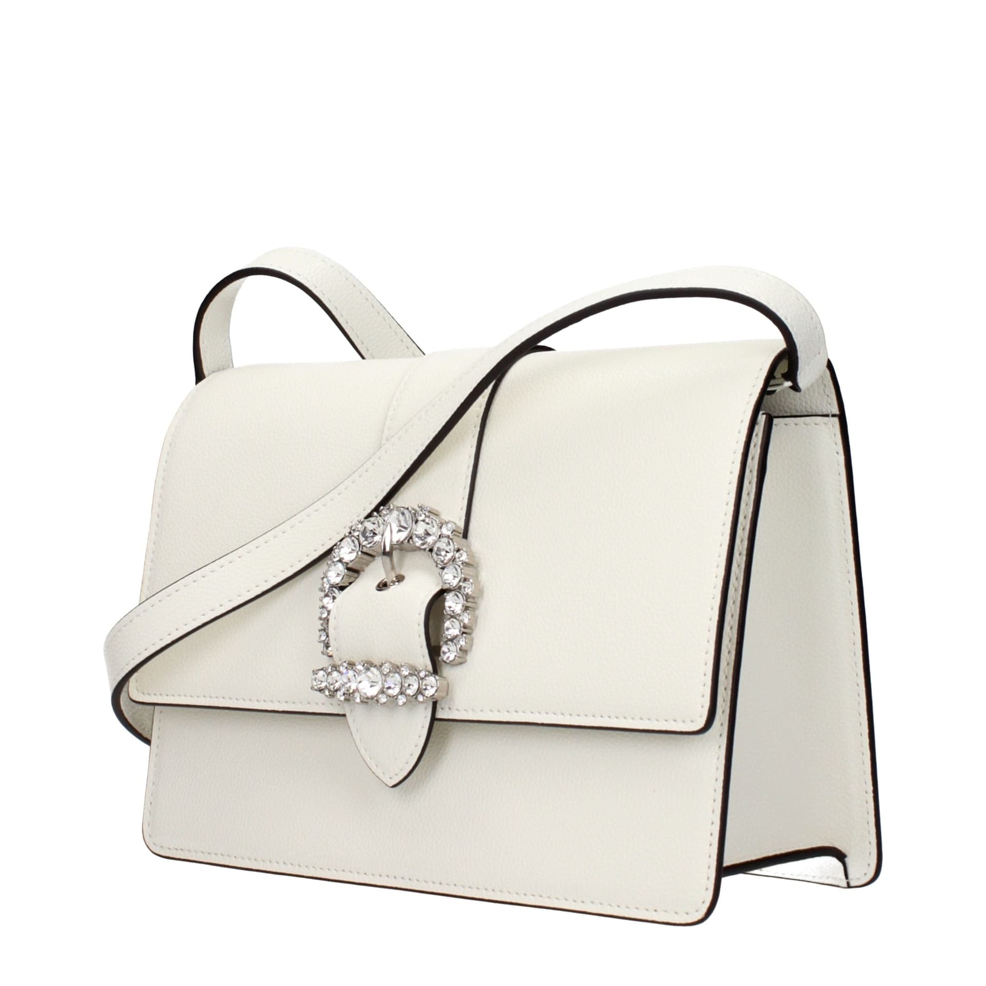 White Leather Crossbody Bag - 2