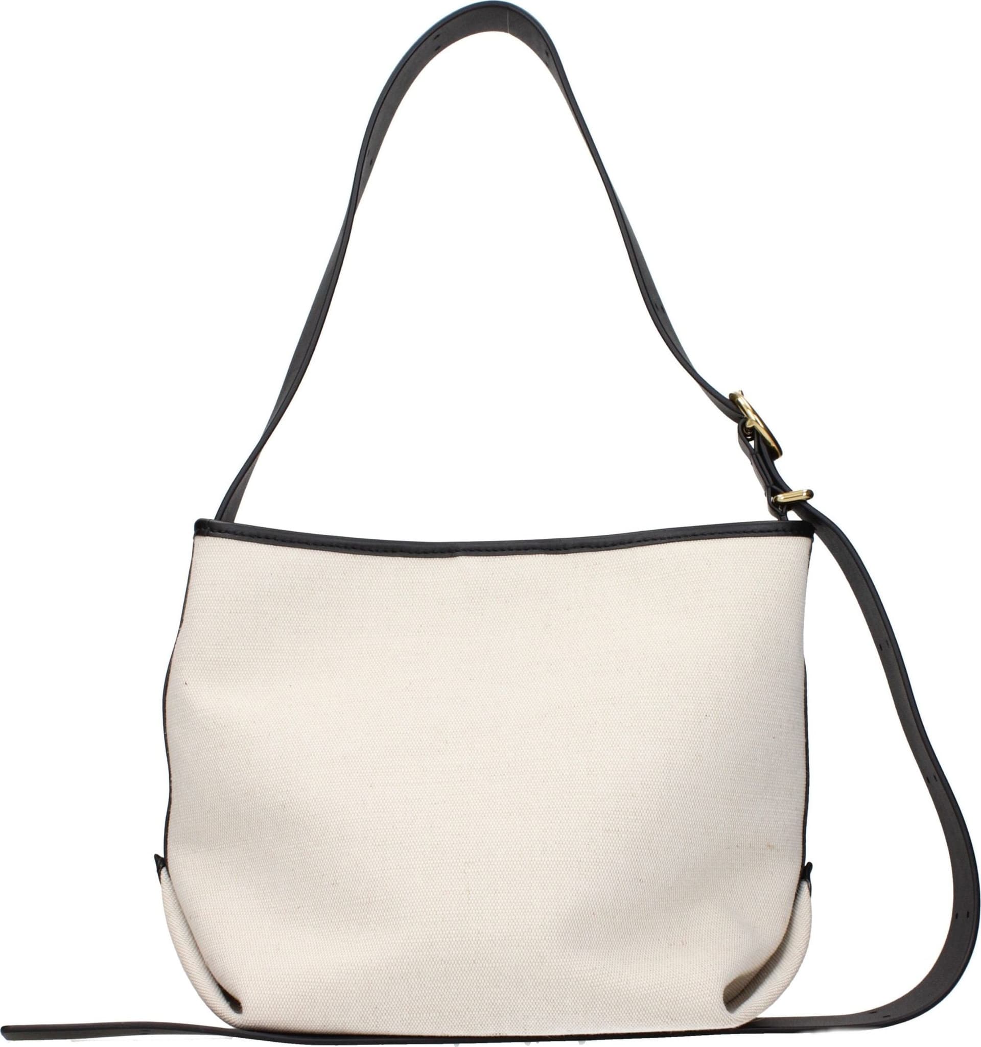 Beige Fabric Crossbody Bag - 3