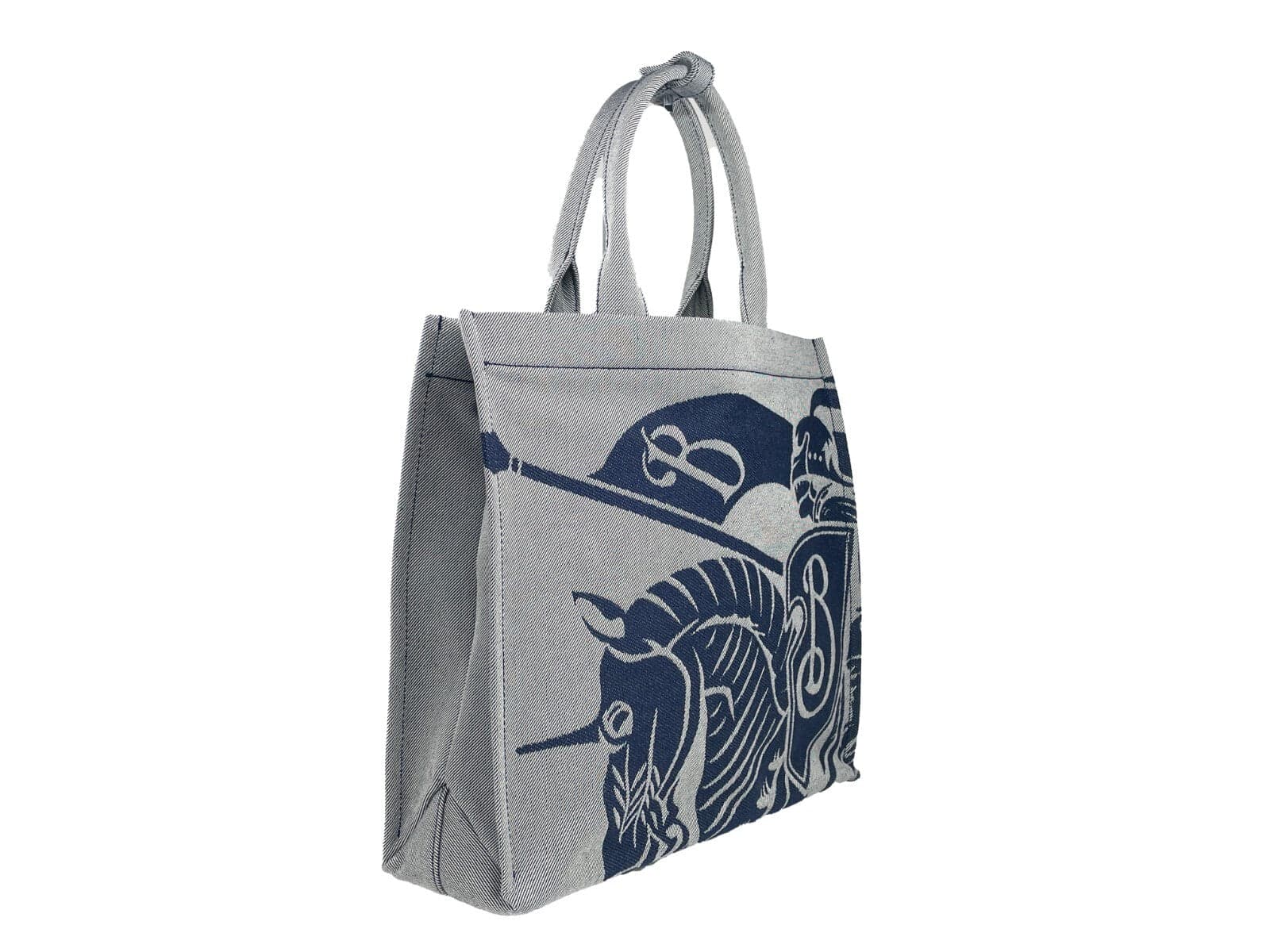 Burberry Navy EKD Canvas Tote Bag With Coin Pouch - 3