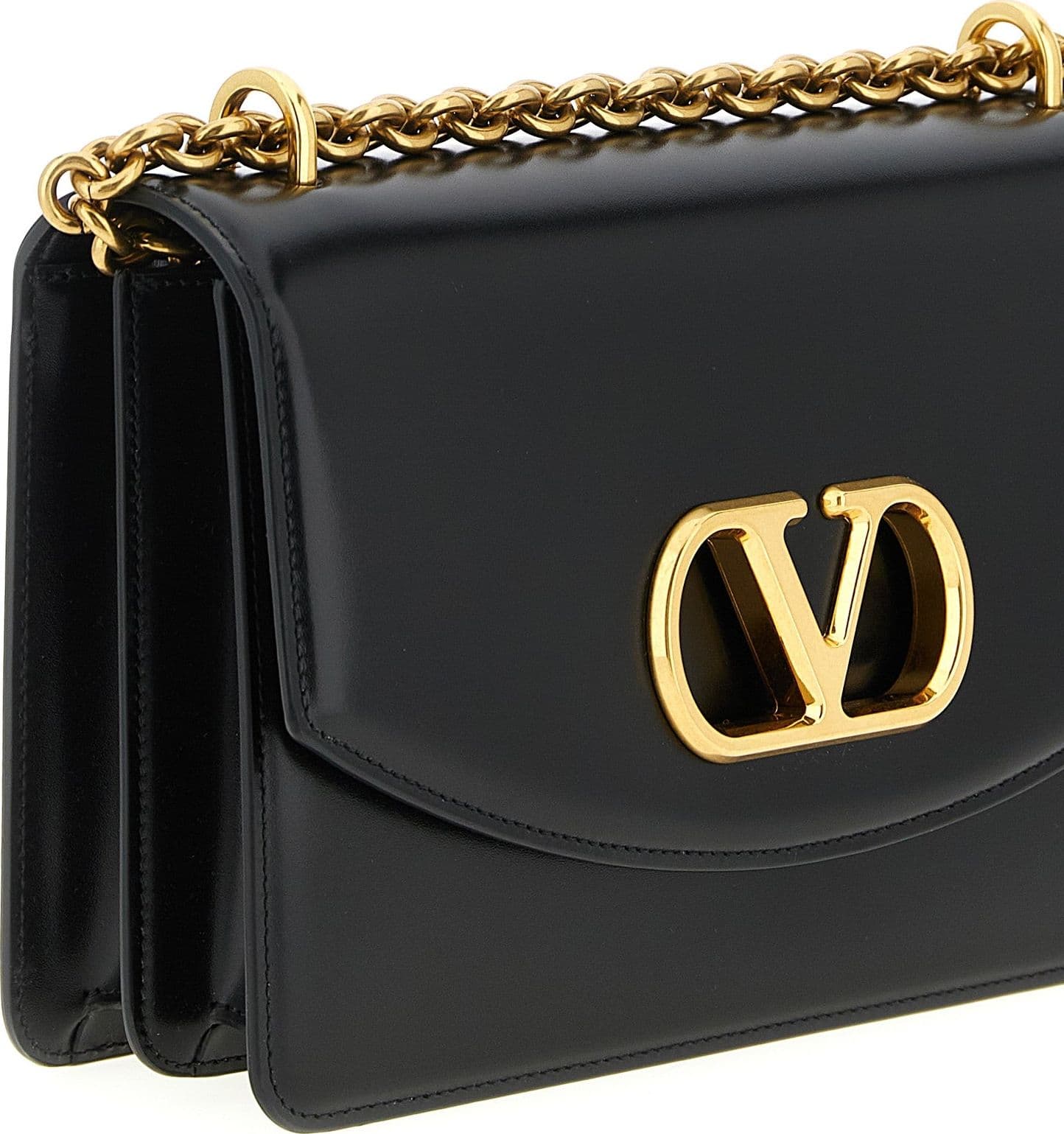 Black Calfskin Shoulder Bag - 3