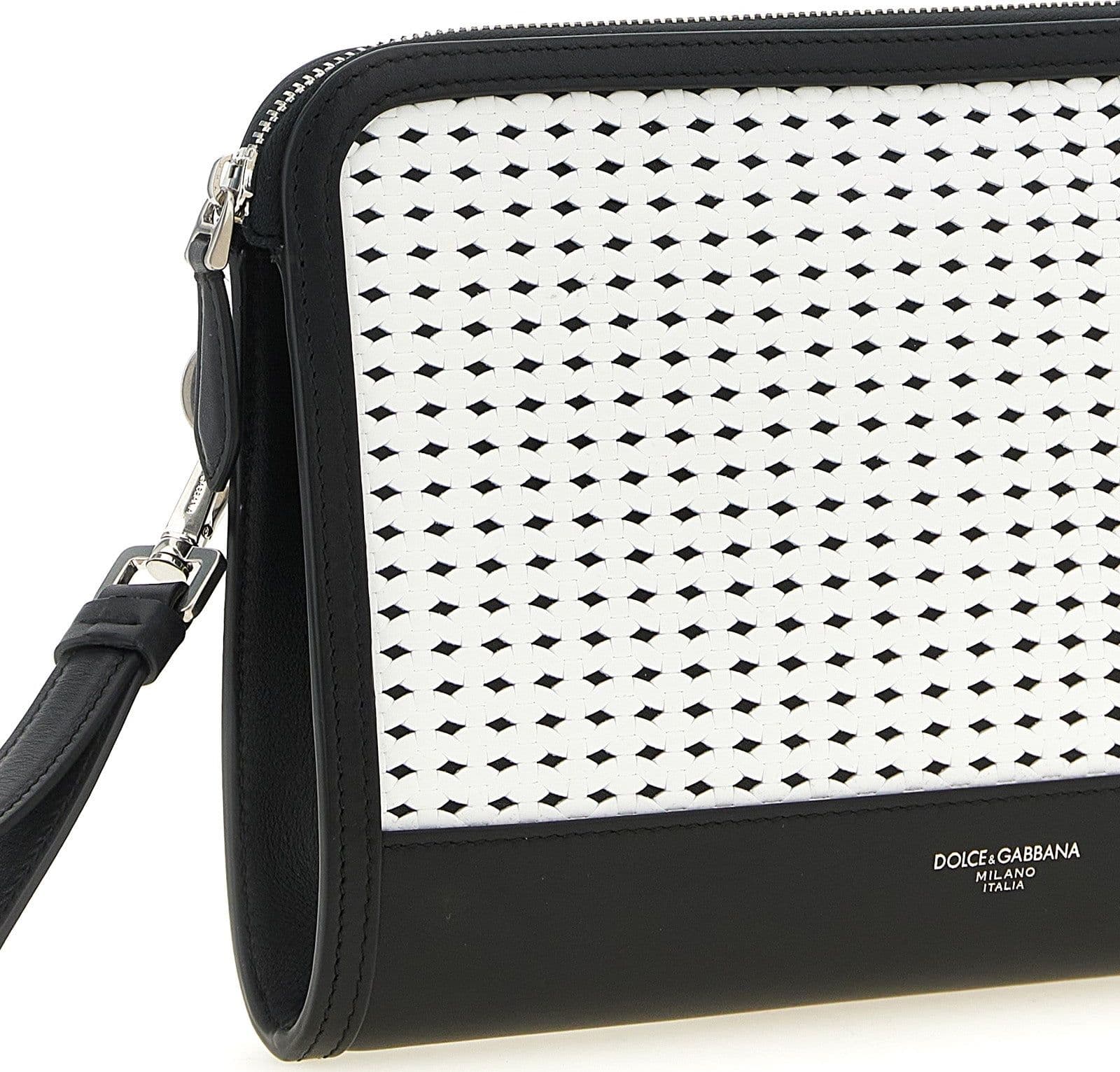 Bicolor Calfskin Clutch Bag - 3