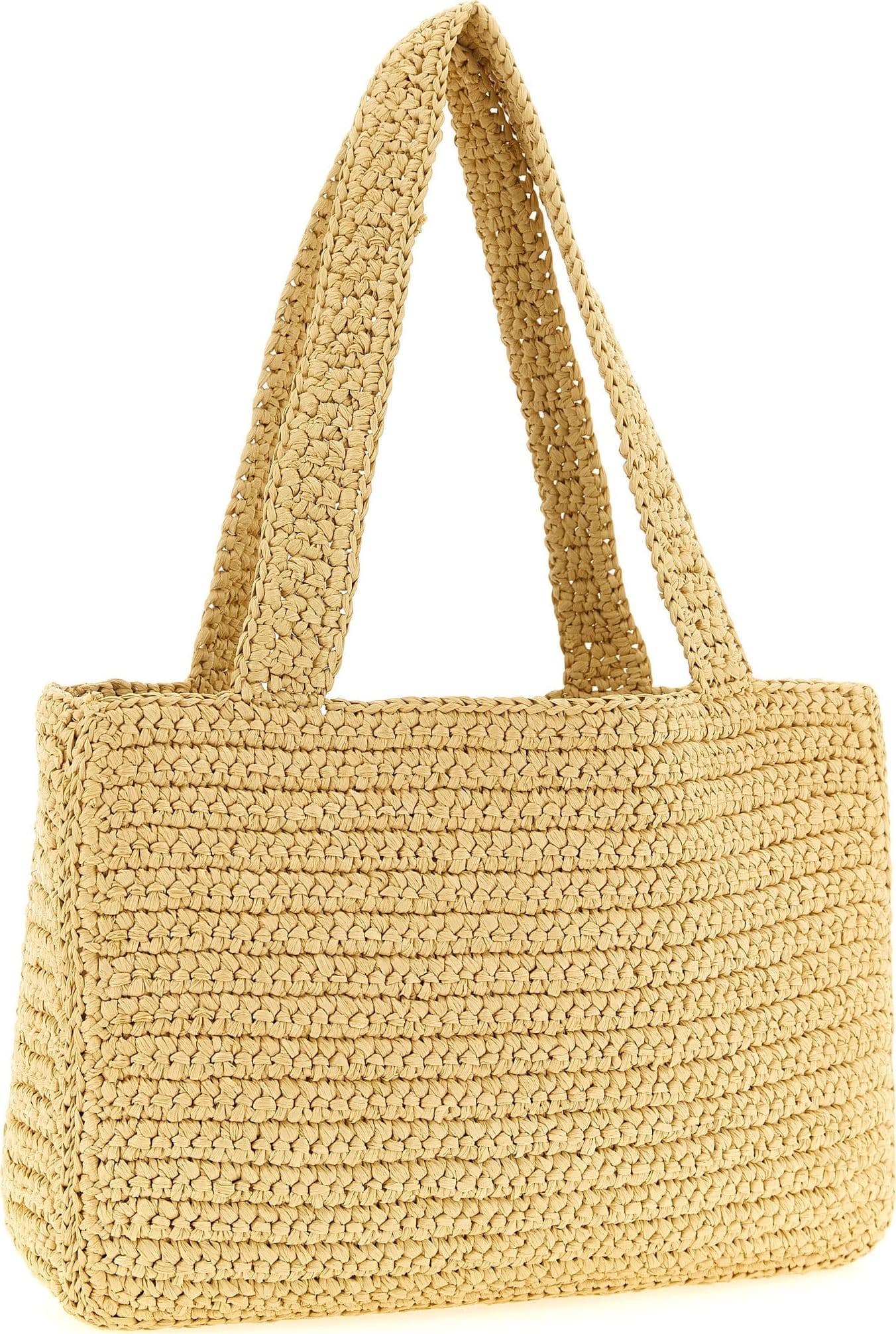 Beige Viscose Tote Bag - 2