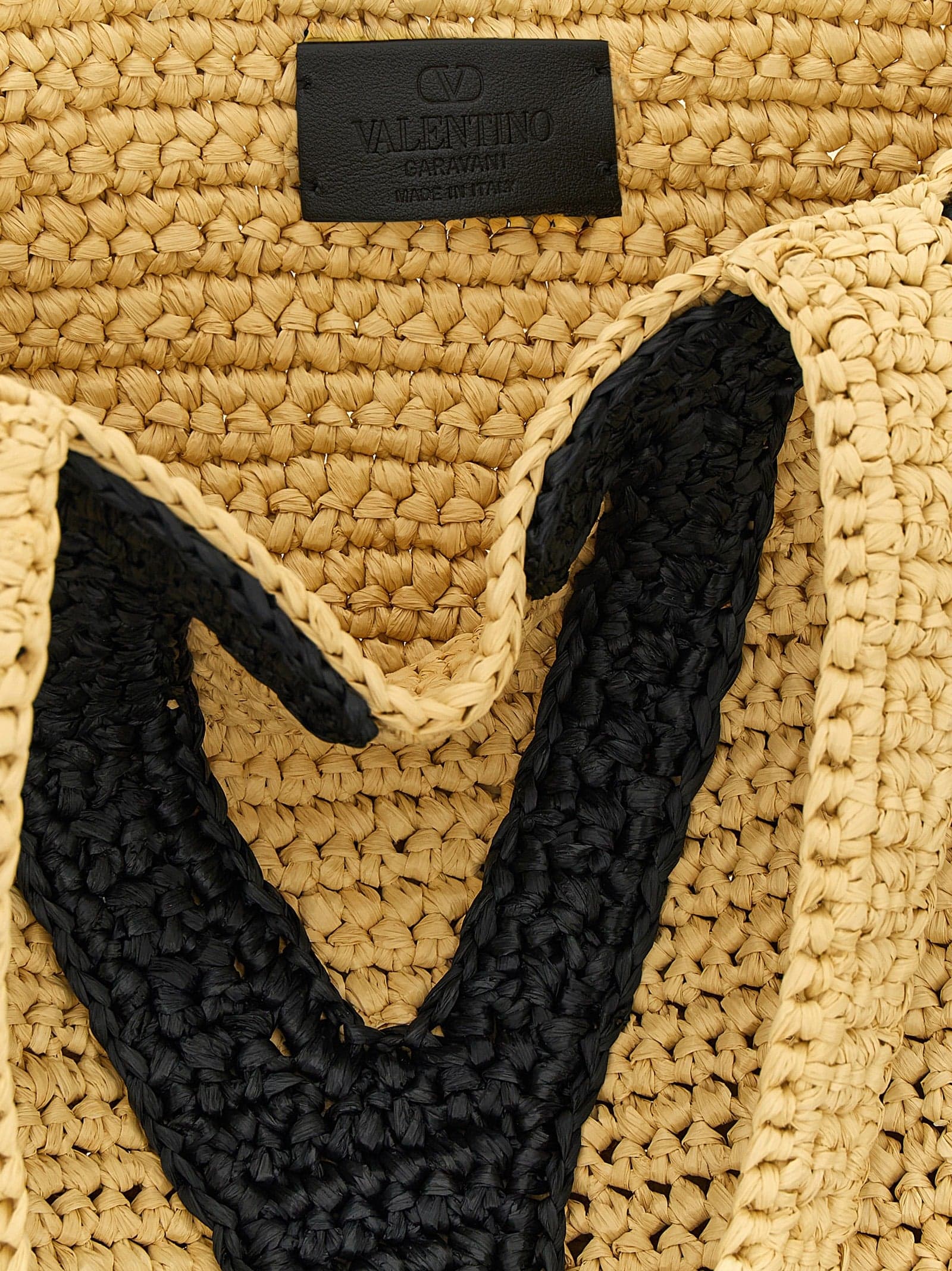 Beige Viscose Tote Bag - 4