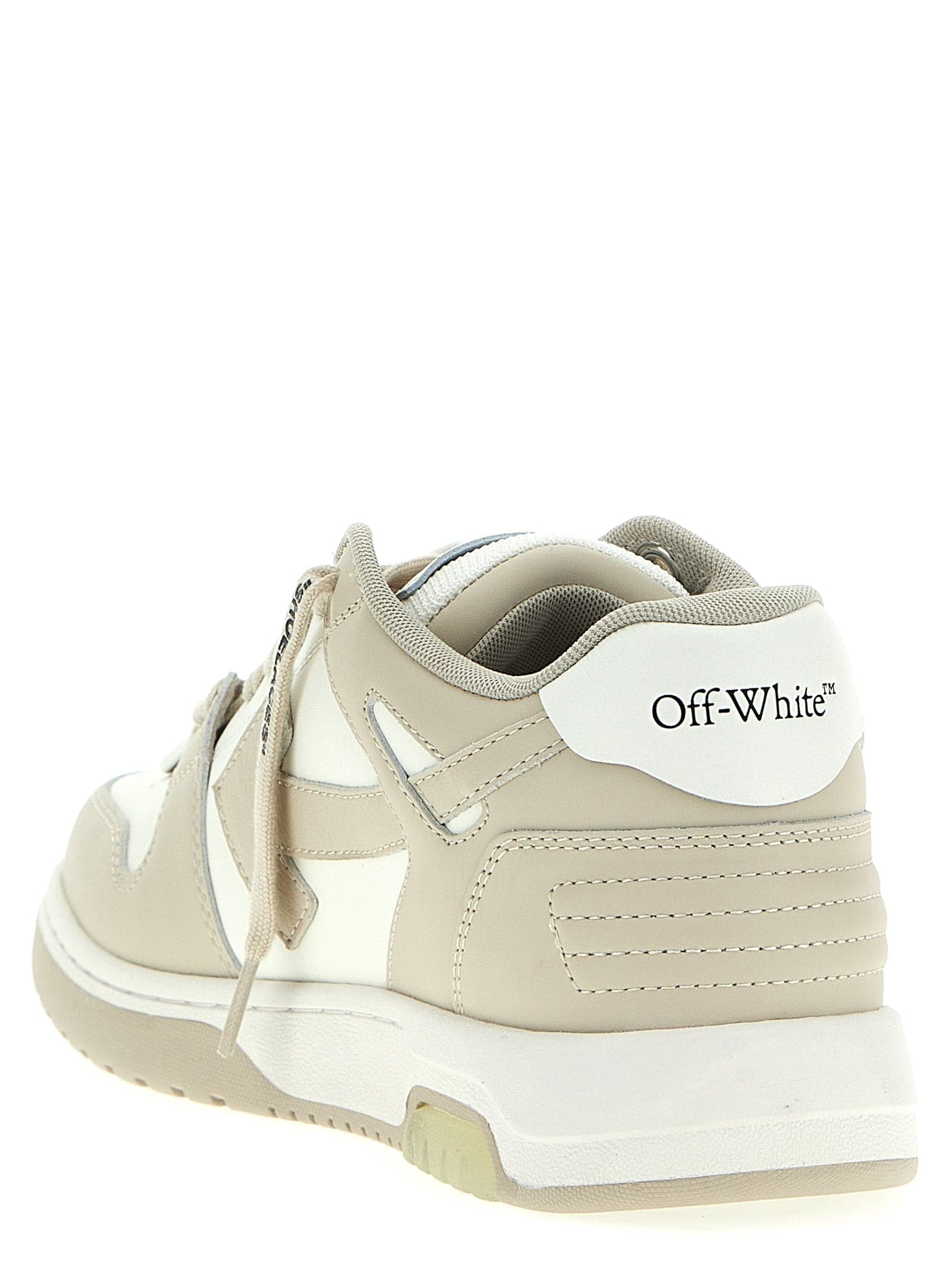 Beige Calfskin Low Top Sneakers - 4