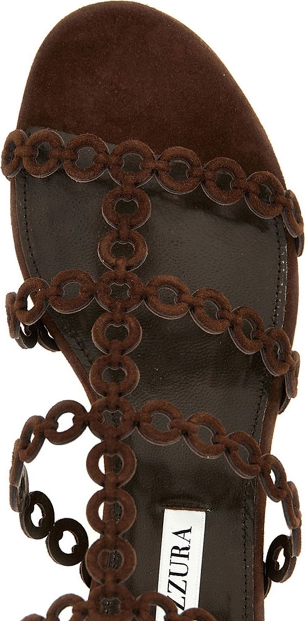 Brown Goatskin Flat Sandals - 4