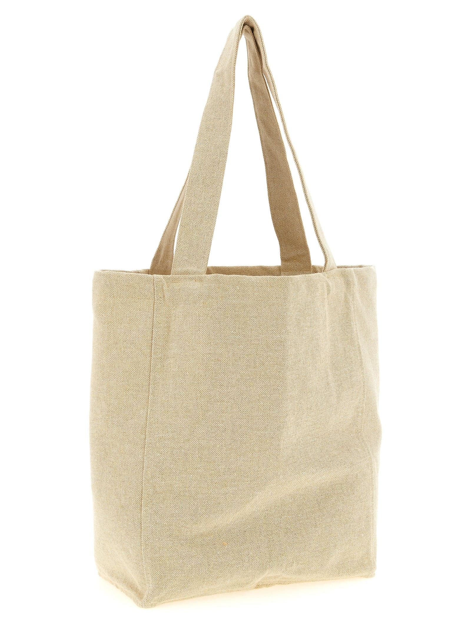 Beige Cotton Tote Bag - 2