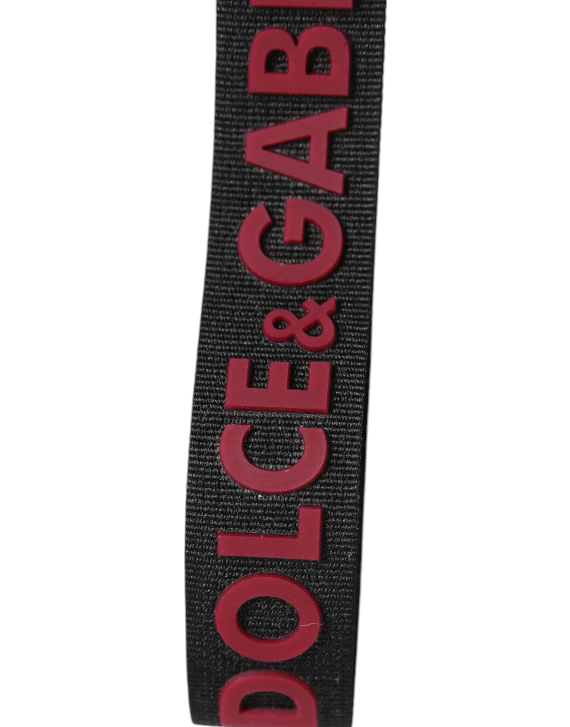 Black Red DG Logo Polyester Silver Men Keychain Keyring - 5