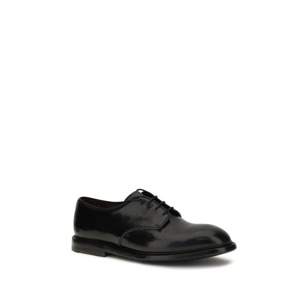 Black Calf Leather Bos Taurus Oxfords And Derbies - 2
