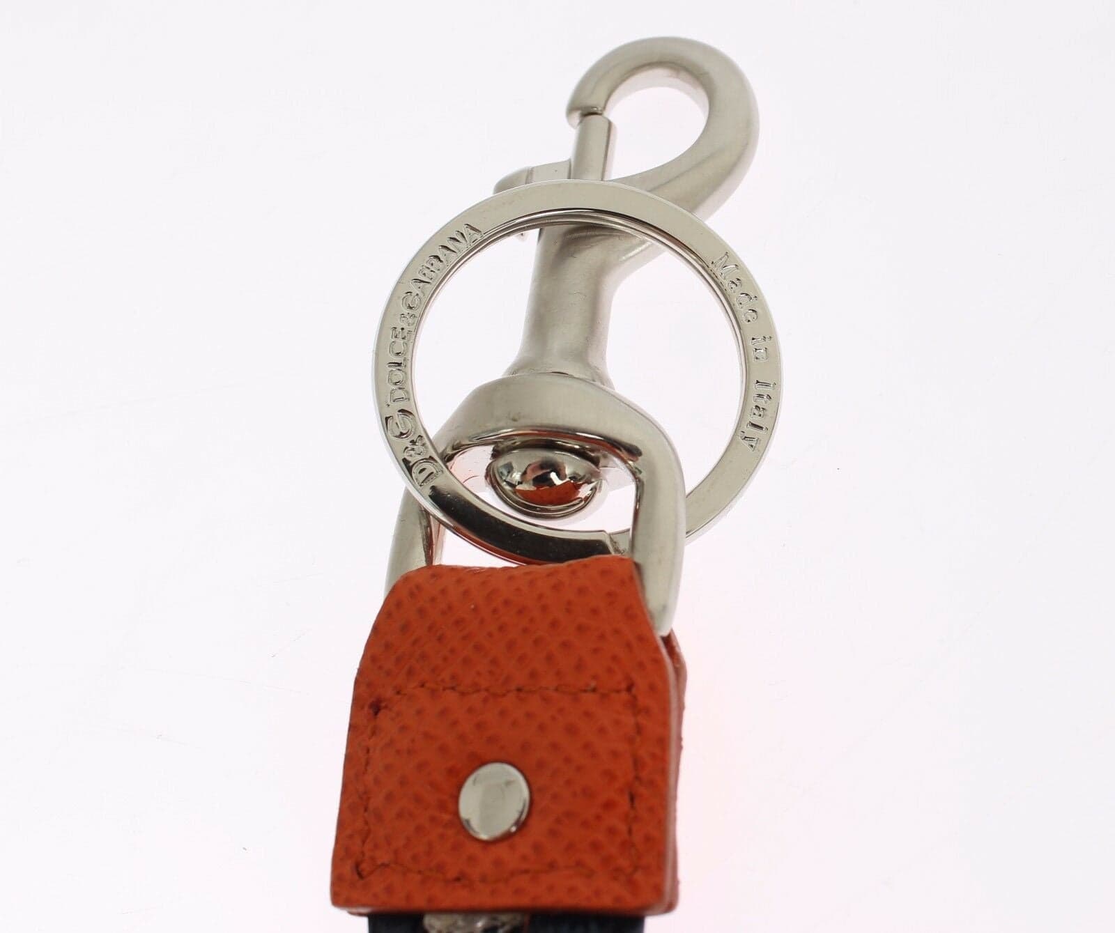 Multicolor Raffia Leather Clasp Finder Chain Keyring - 3