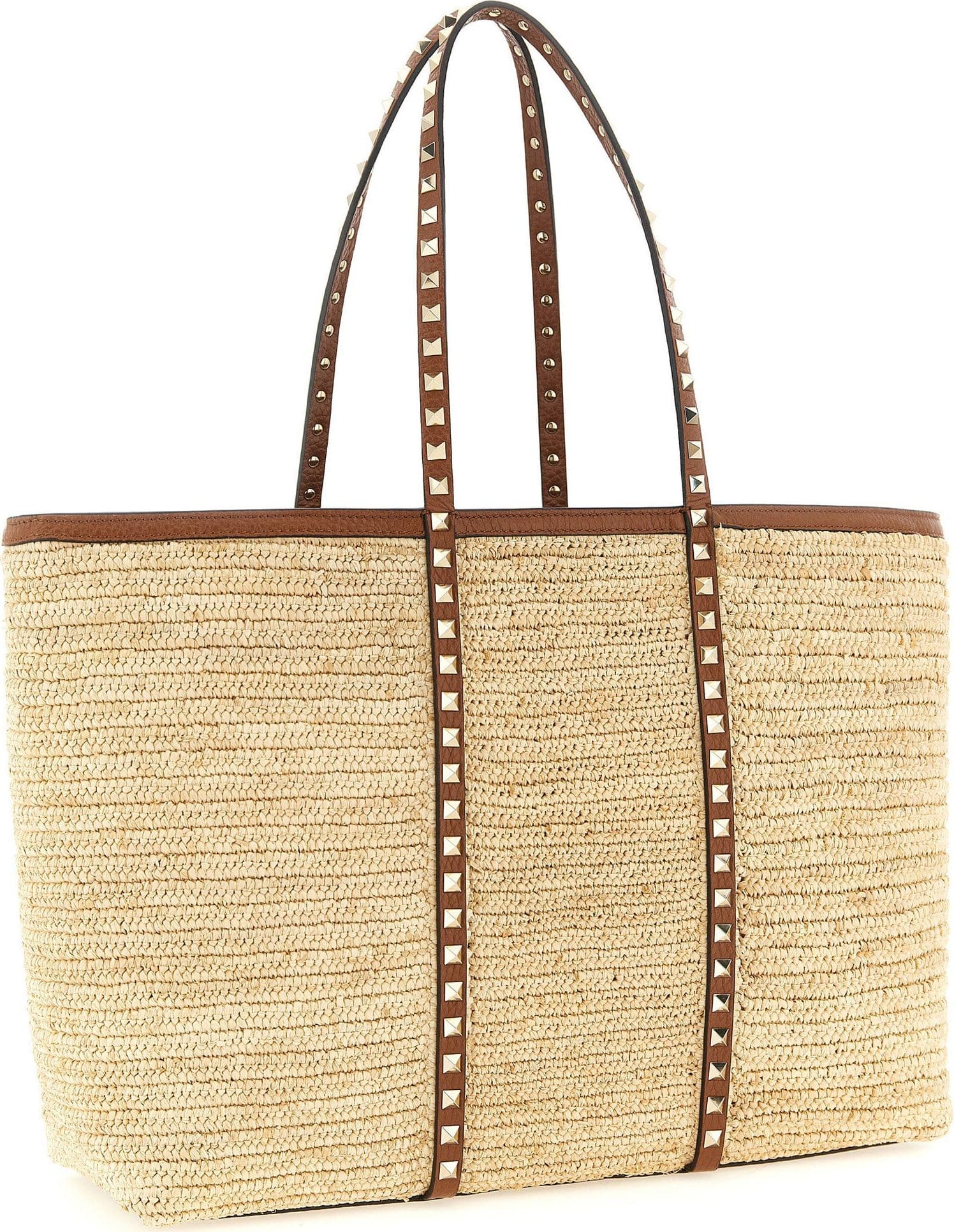 Beige Straw Tote Bag - 2