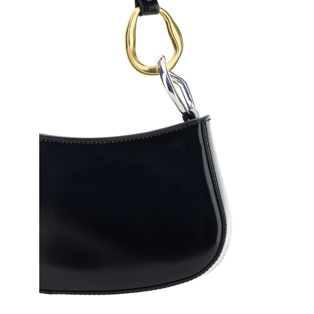 Black Calf Leather Bos Taurus Shoulder Bag - 4