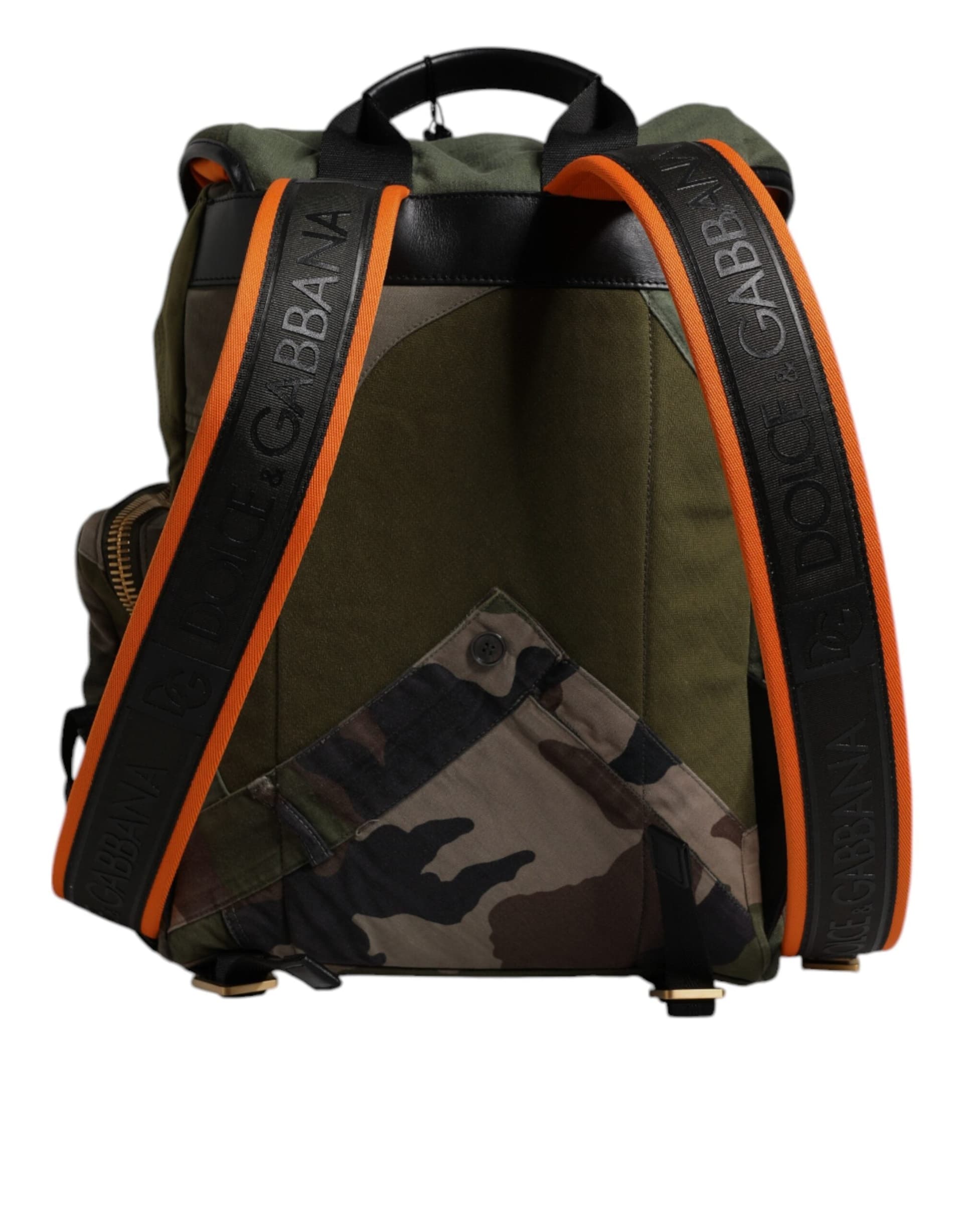 Military Green Patchwork Travel Backpack Bag - 2