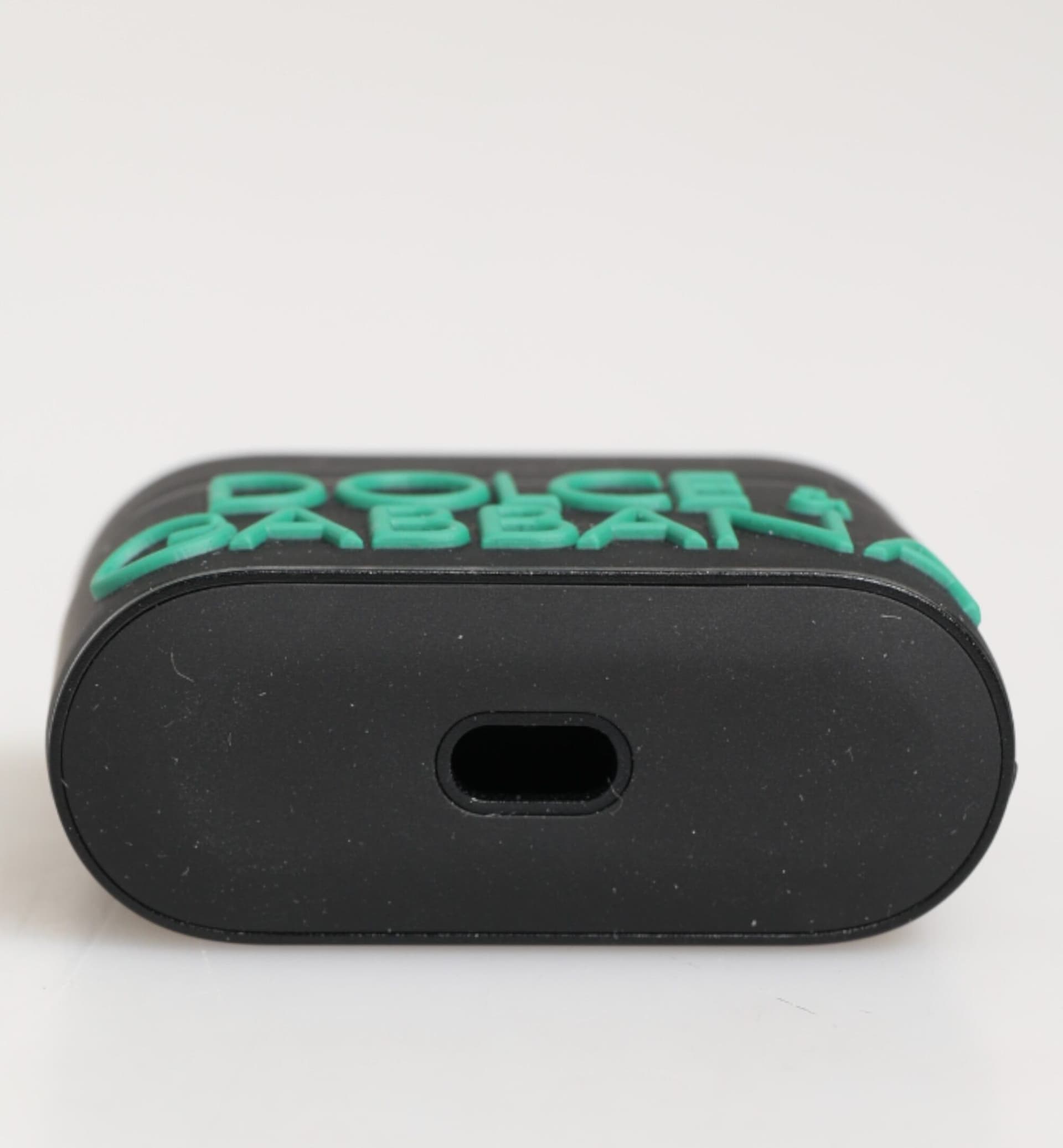 Black Mint Rubber Logo Embossed Accessory Airpods Case - 5