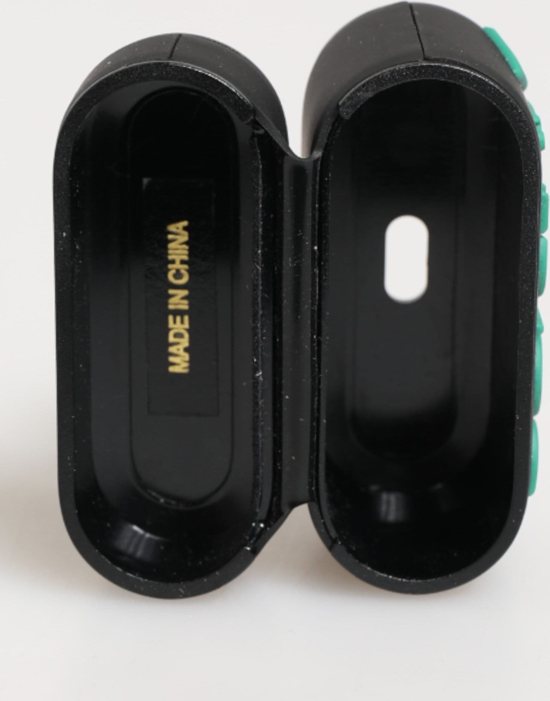 Black Mint Rubber Logo Embossed Accessory Airpods Case - 6