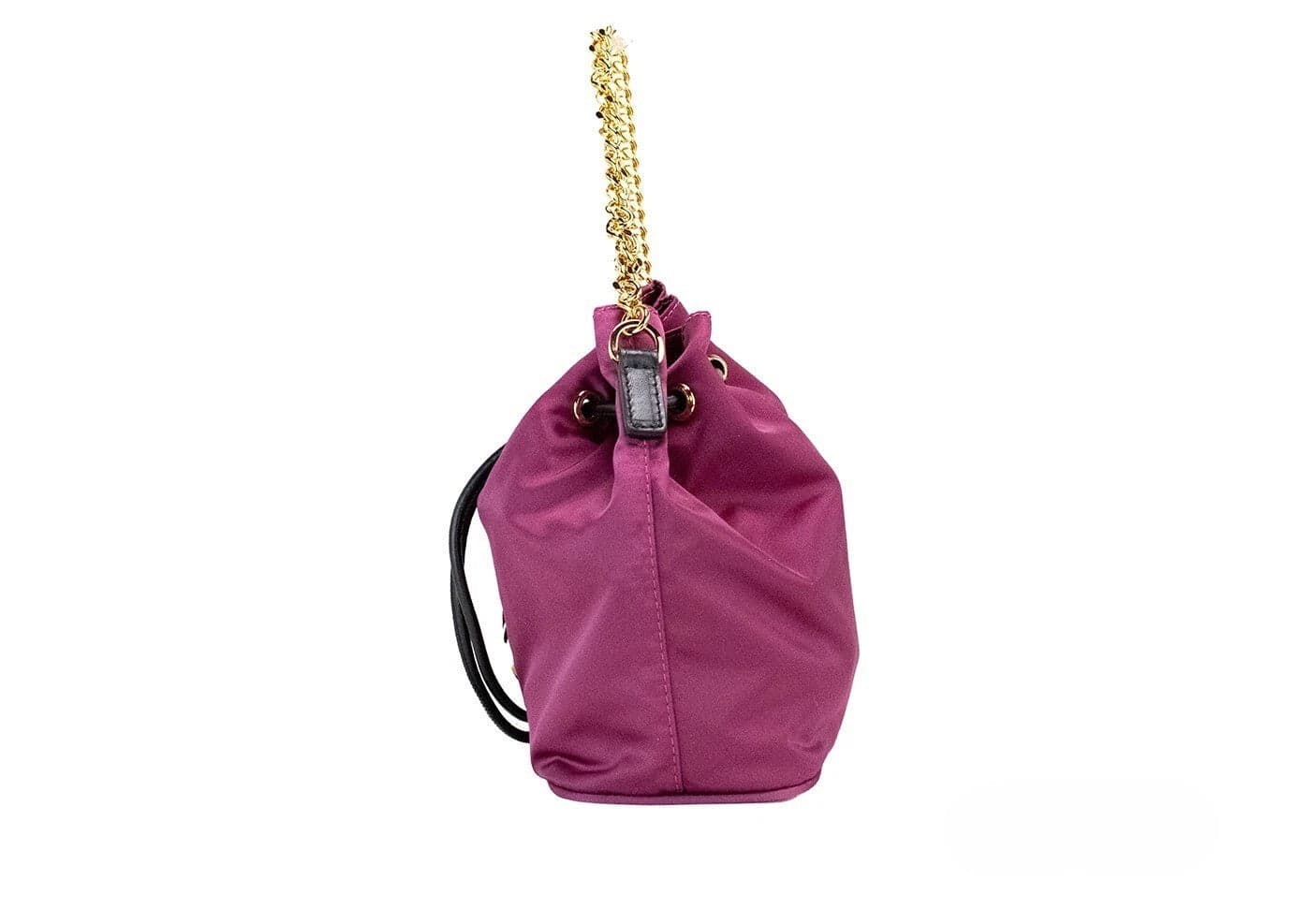 Versace Small Dahlia Nylon Medusa Pendant Bucket Chain Crossbody Bag Purse - 3