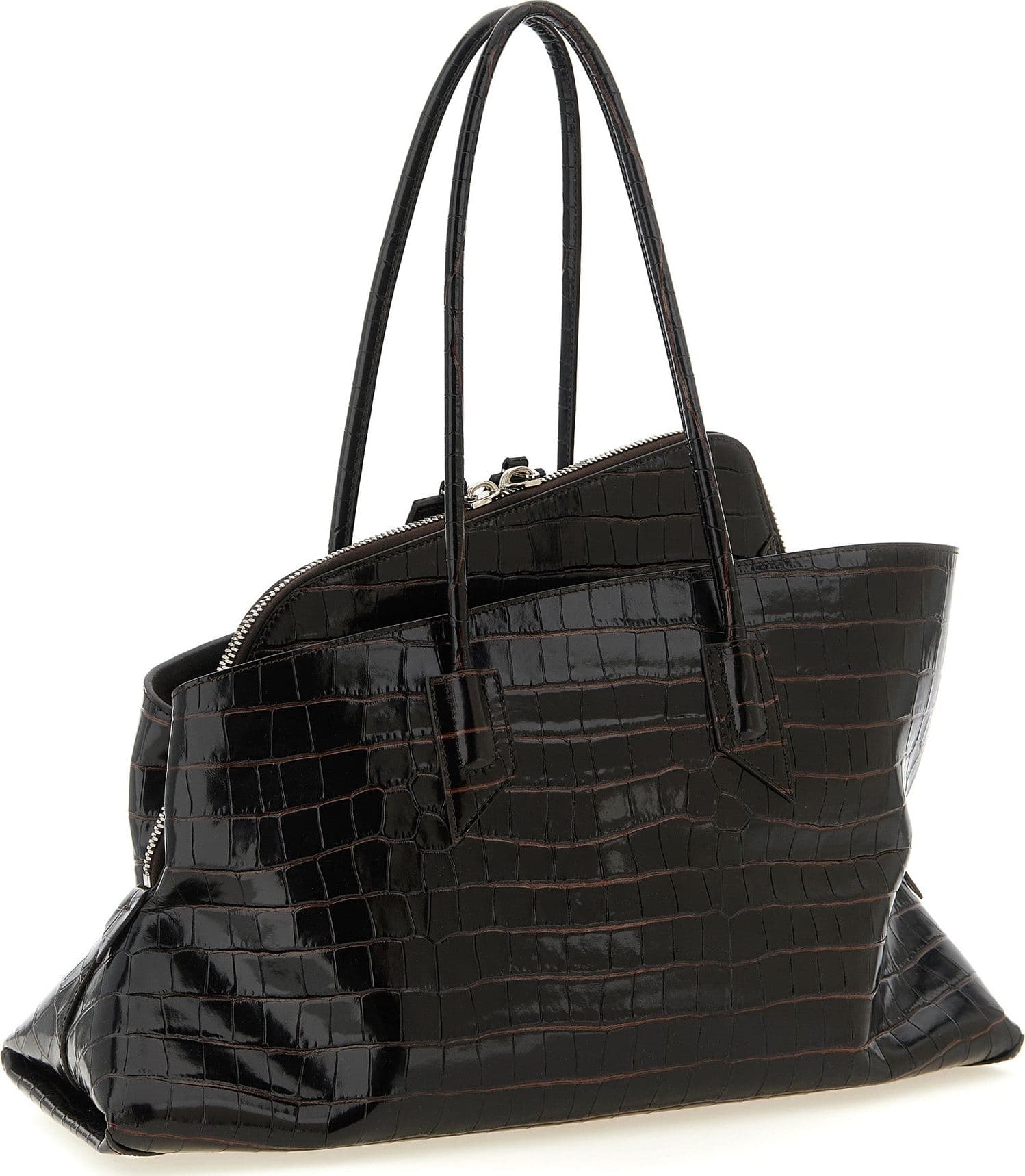 Brown Bovine Leather Shoulder Bag - 2